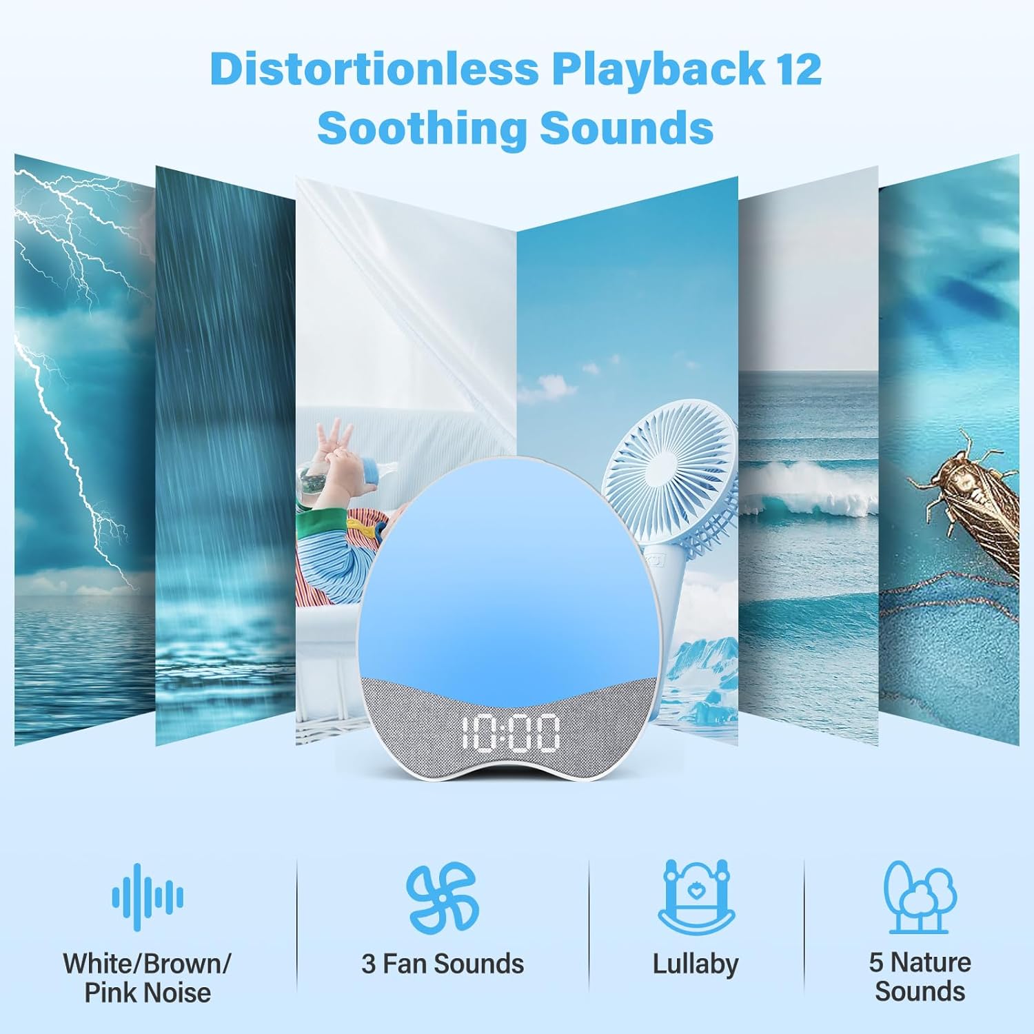 Welgo Kids Sleep Trainer Alarm Clock with Night Light