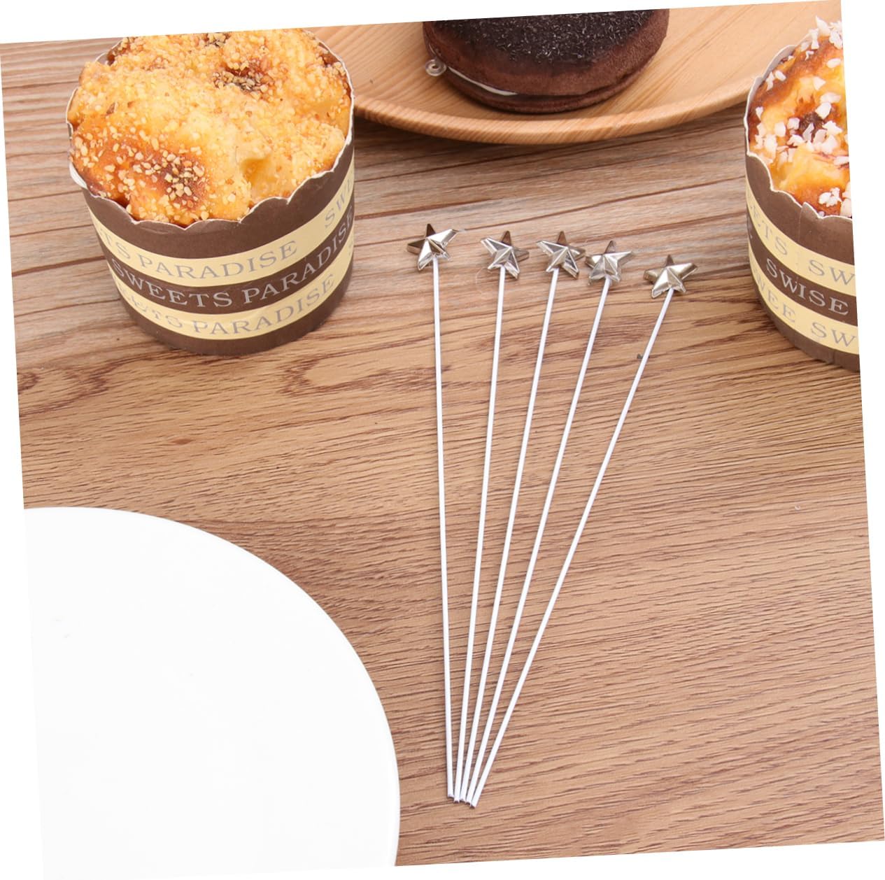 50 Pcs Five Pointed Star Cake Decor Toppers