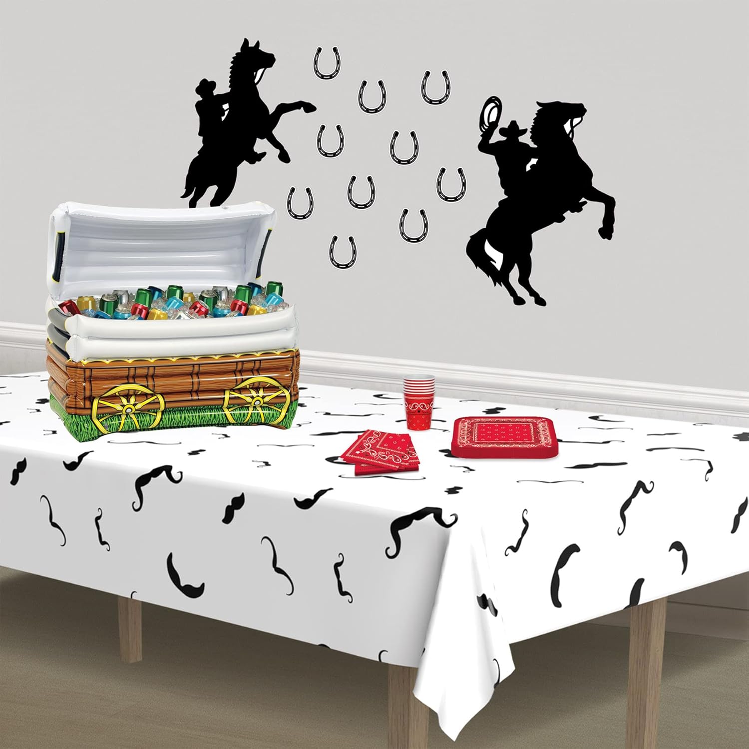 Beistle 2 Piece Plastic Moustache Table Covers