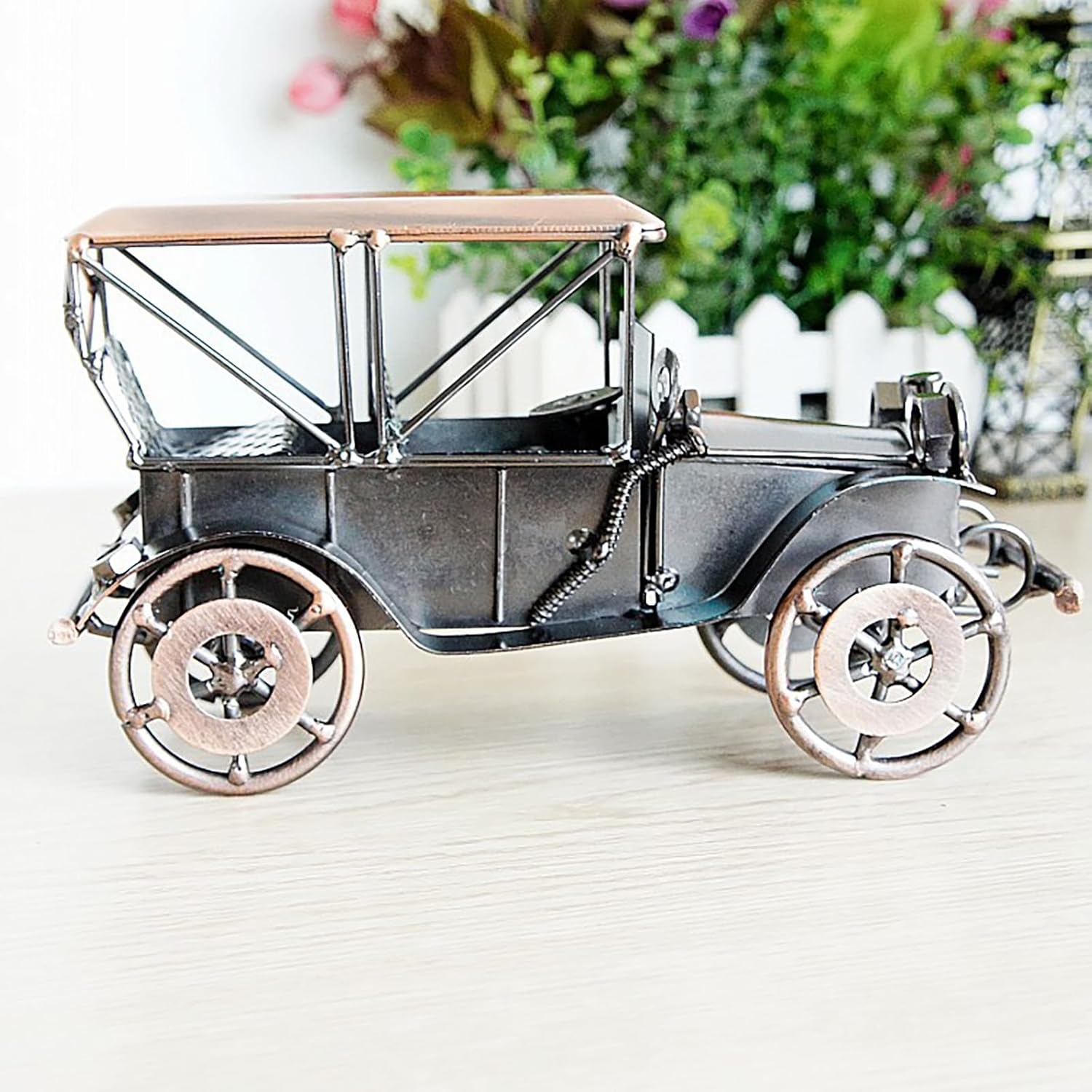 DinQ Bronze Retro Car Model Home Decor Collectible