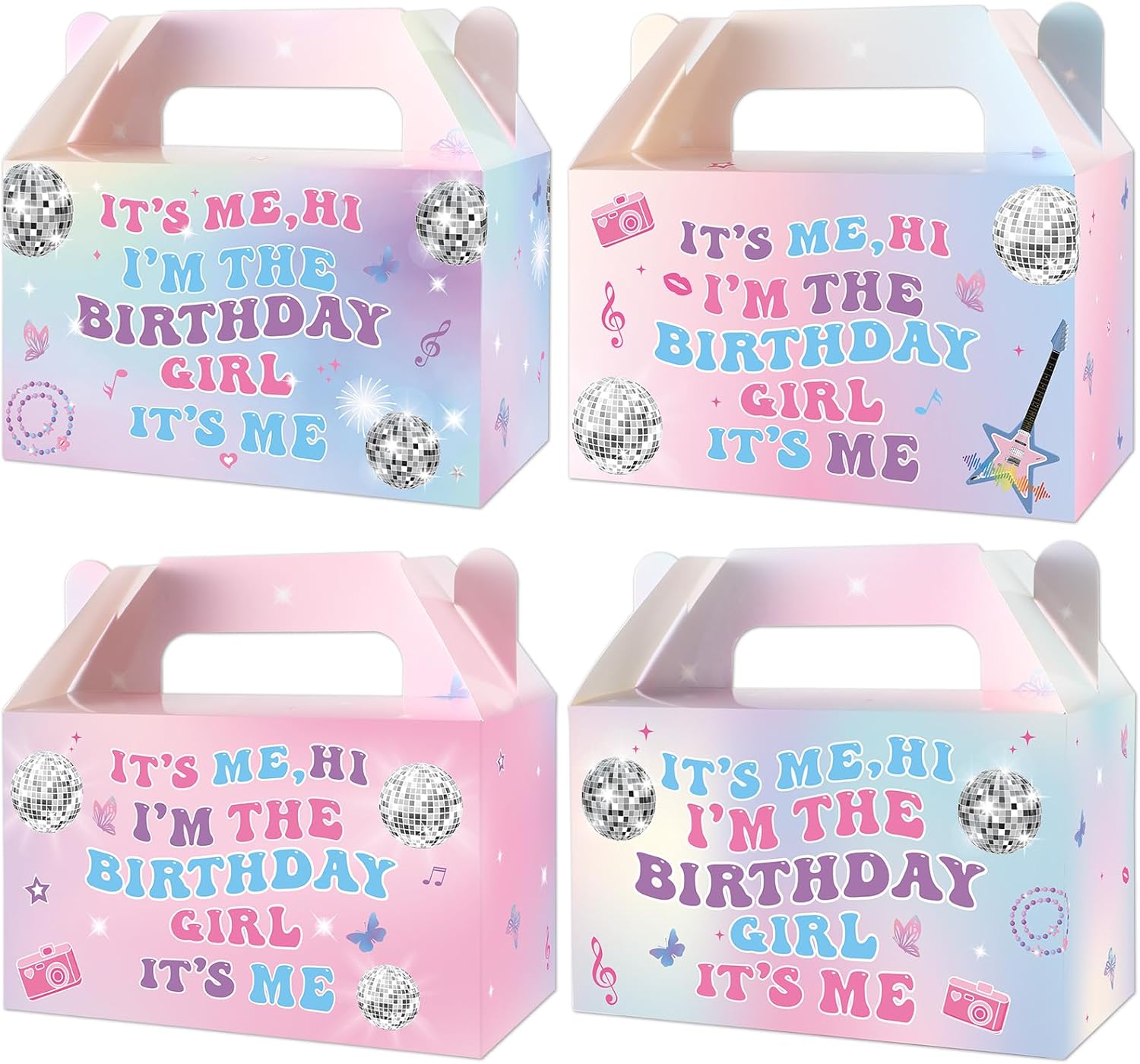12 Pcs Im The Birthday Party Favor Boxes with Handle