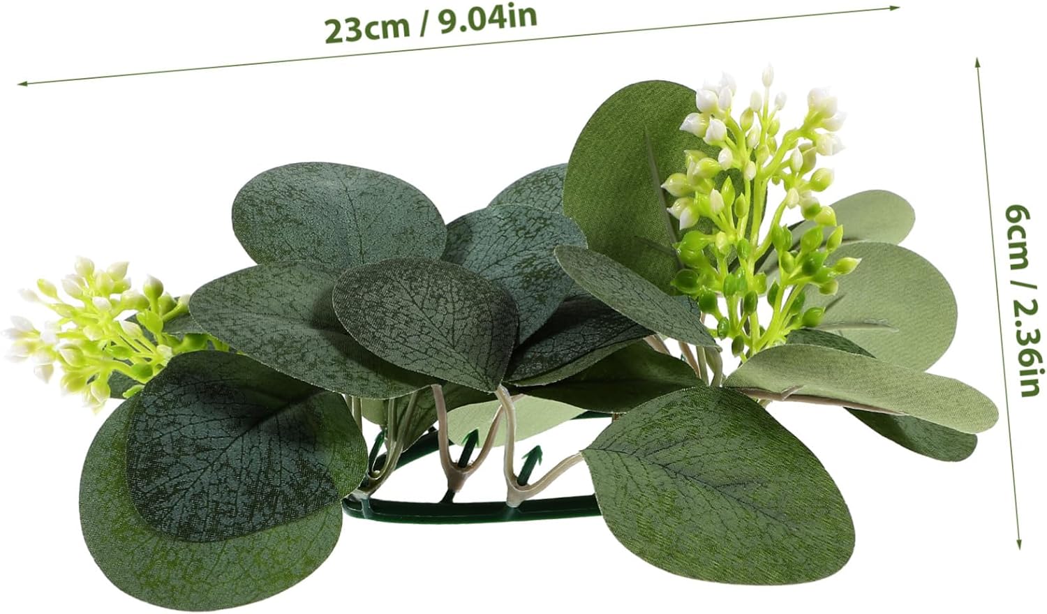 PRETYZOOM Artificial Eucalyptus Candle Wreaths 2pcs