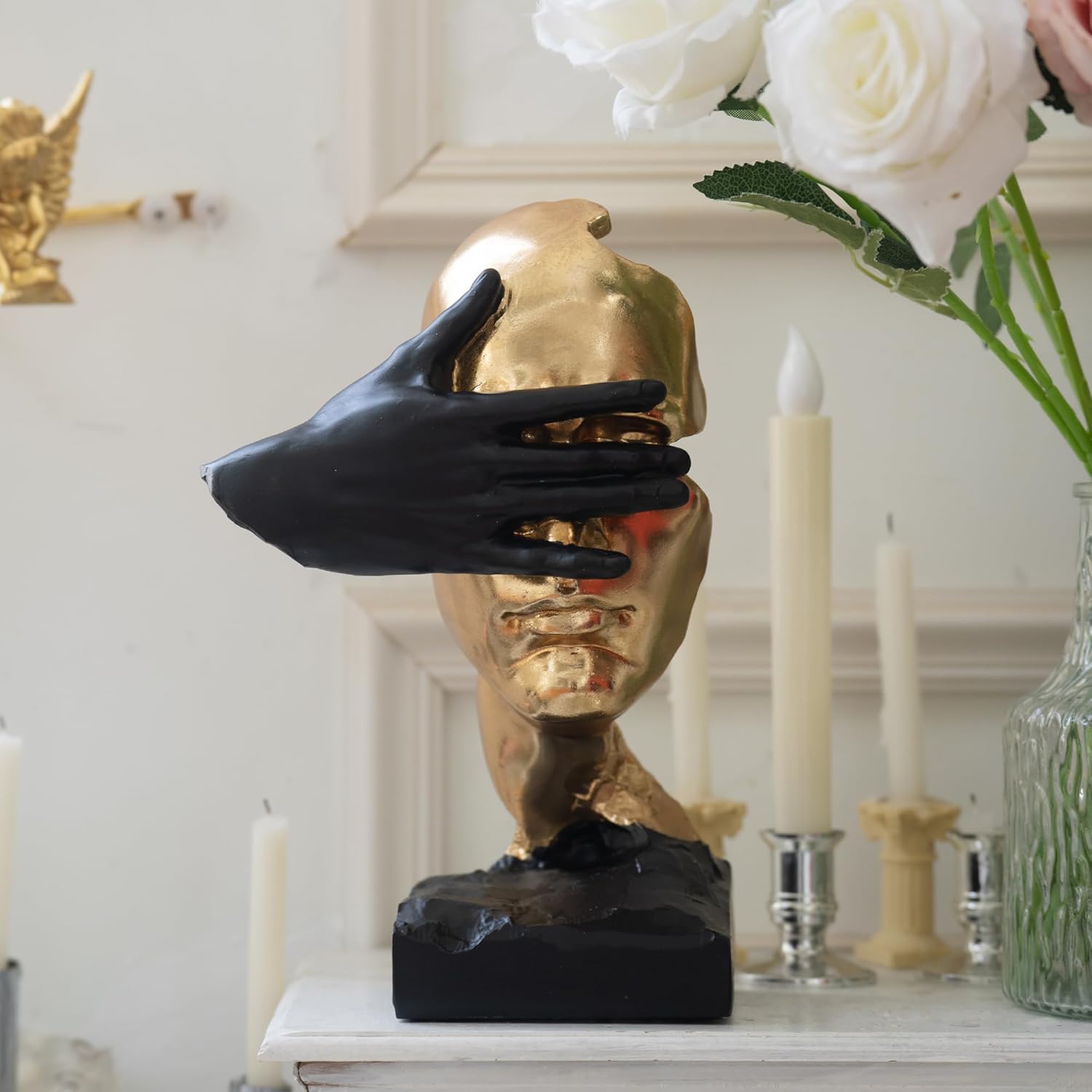 Thinker Statue - Silence is Gold Abstract Art Figurine Decor