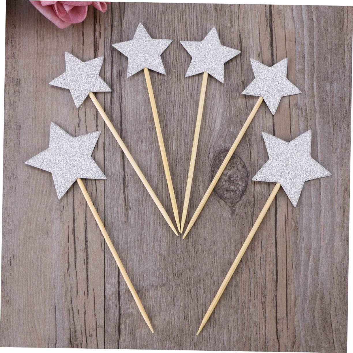 36pcs Star Cake Toppers for Weddings Birthdays Festivals Reusable Picks