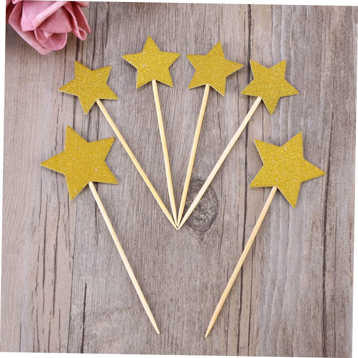 36pcs Star Cake Toppers for Weddings Birthdays Festivals Reusable Picks