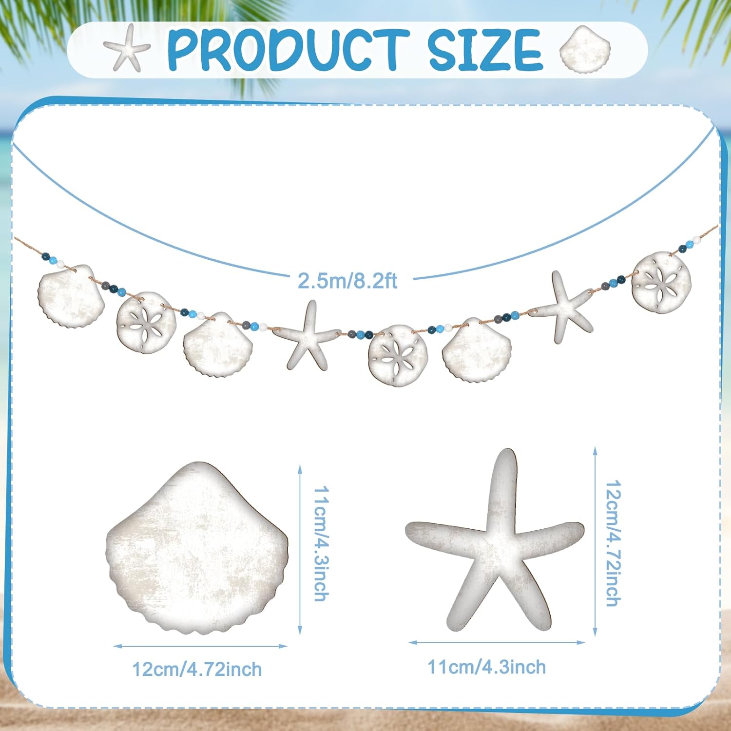 Vintage Starfish Seashell Beach Garland