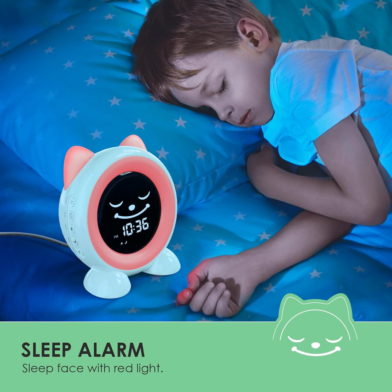 Toddlers Sleep Training Clock with Night Light and Nap Timer