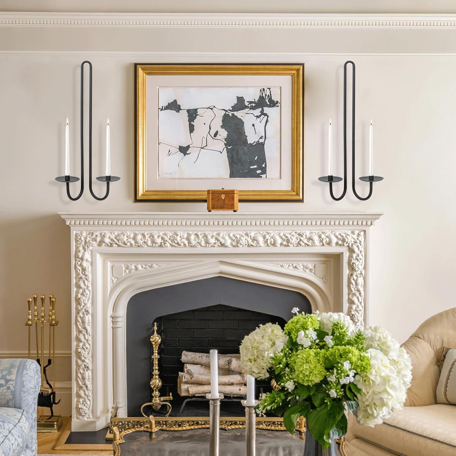 Aimto Wall Sconce Candle Holder Set of 2 Black