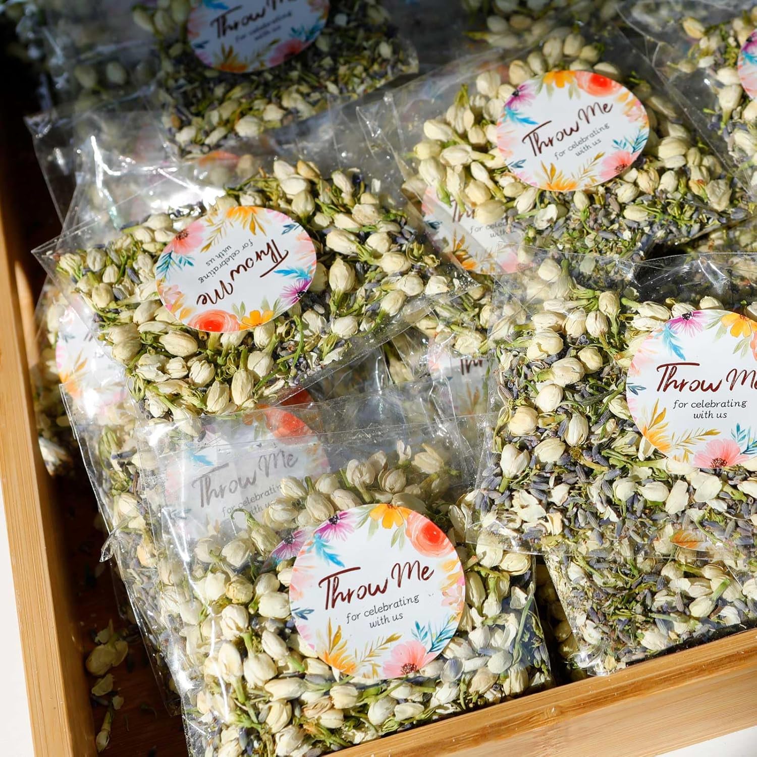 Oning 50 Pack Biodegradable Flower Petals Confetti