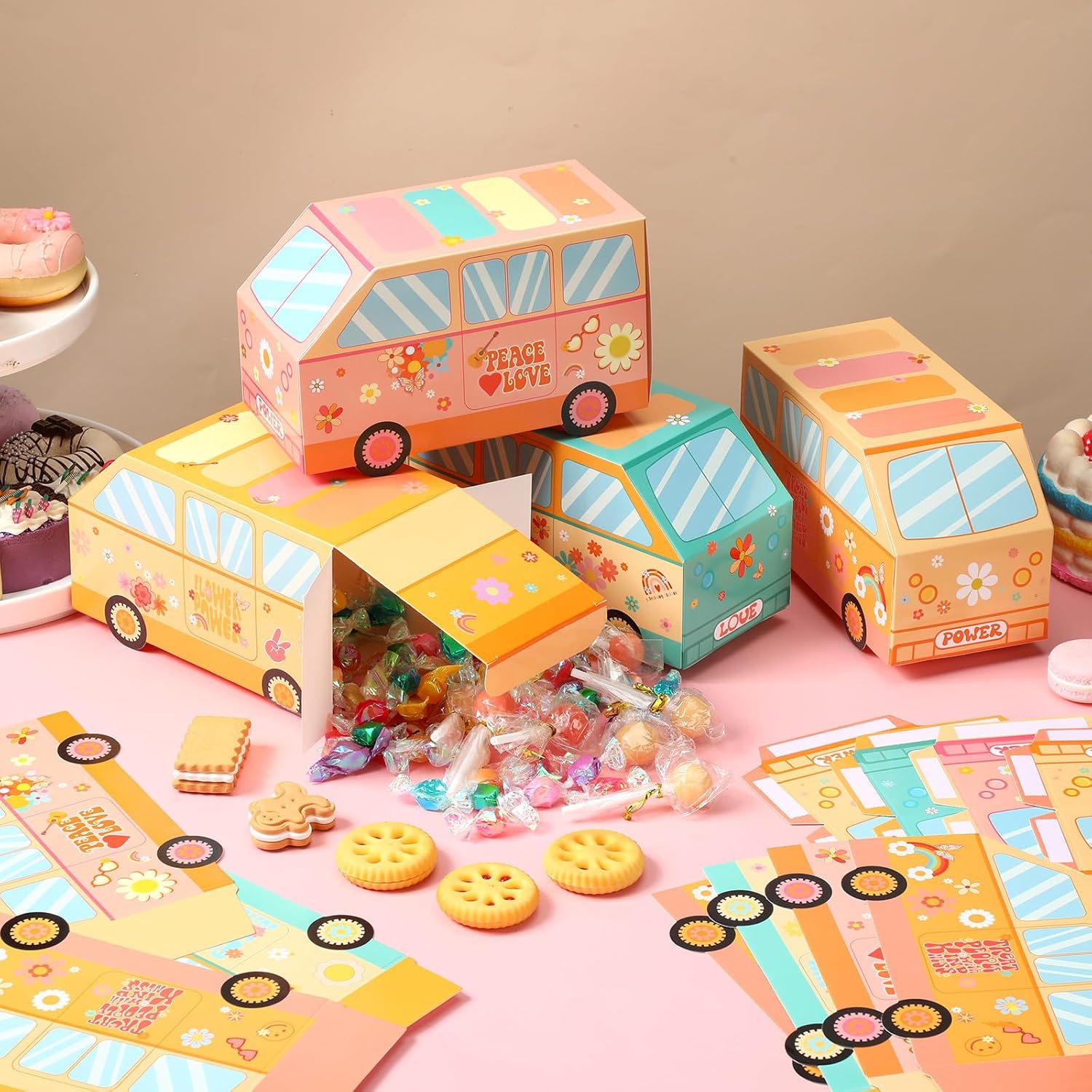 TecUnite 24 Pcs Truck Shaped Candy Boxes Party Favors