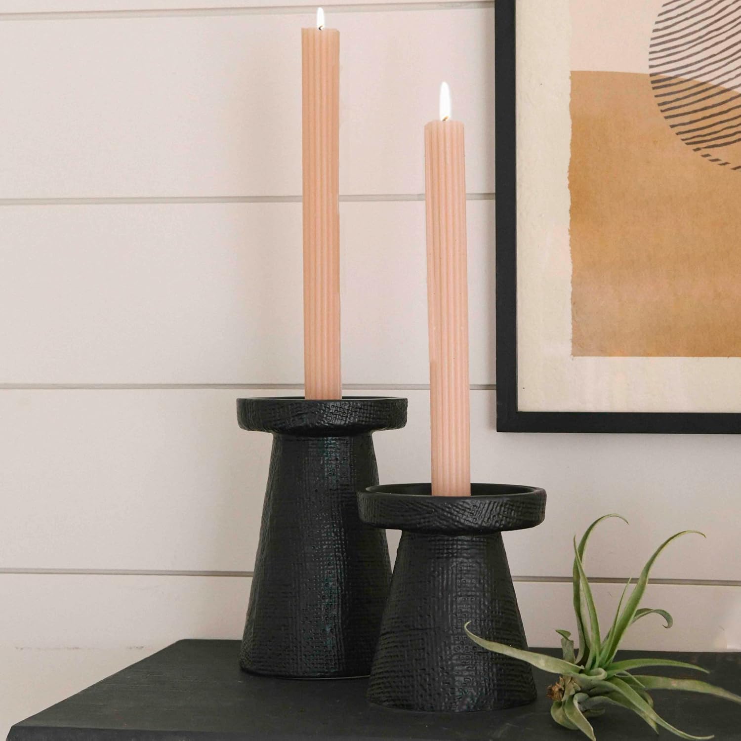 Main Mesa Stoneware Candleholder Set of 2