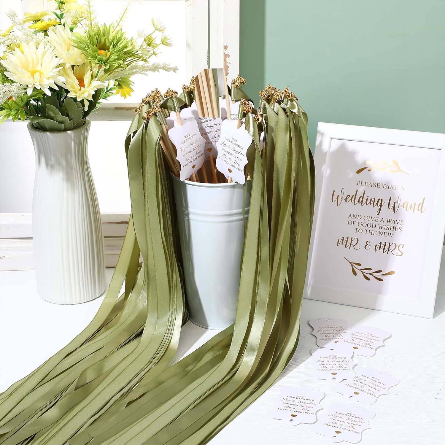 Baderke 103 Pcs Wedding Wands with Bells Set