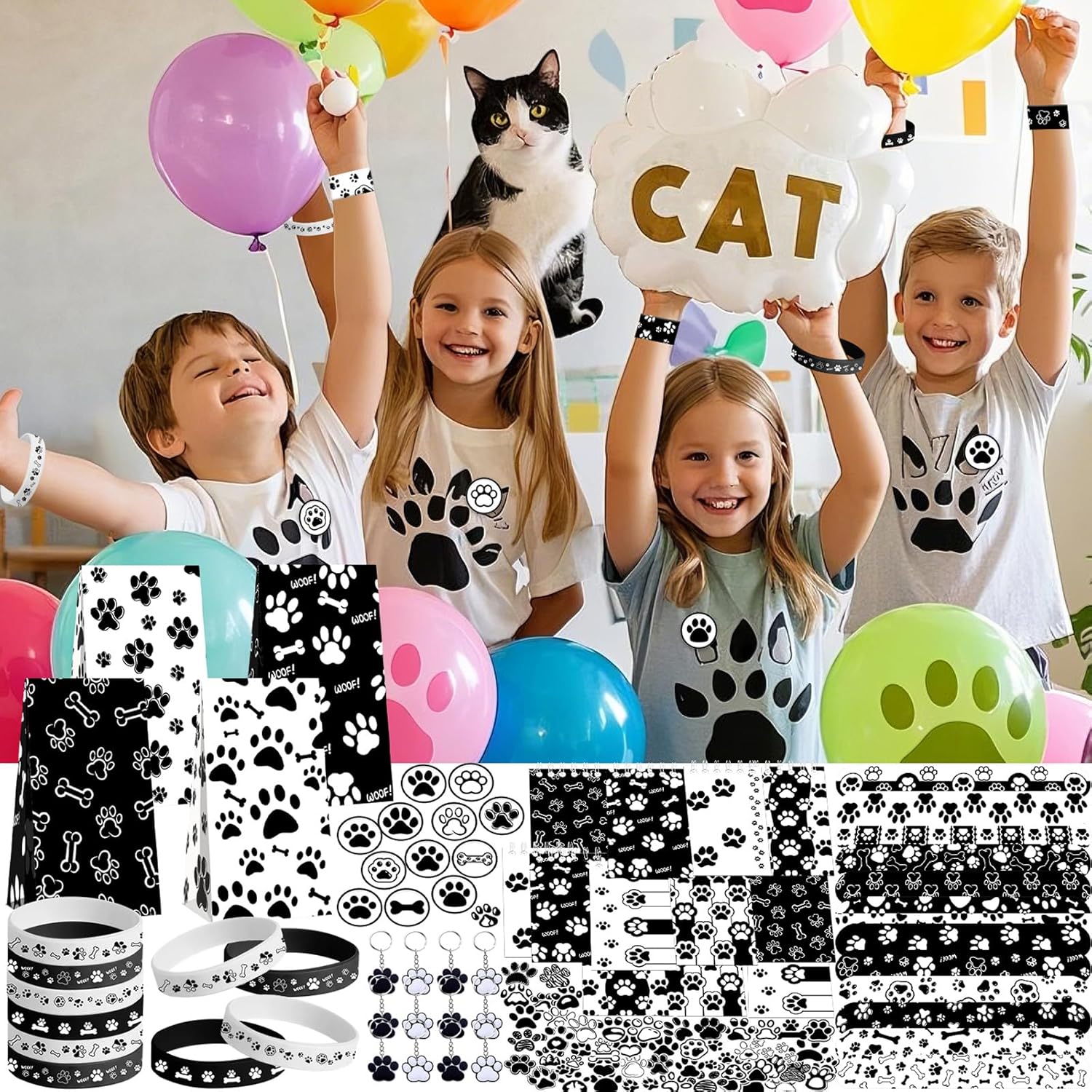 Dog Party Favors with Gift Bags and Wristbands