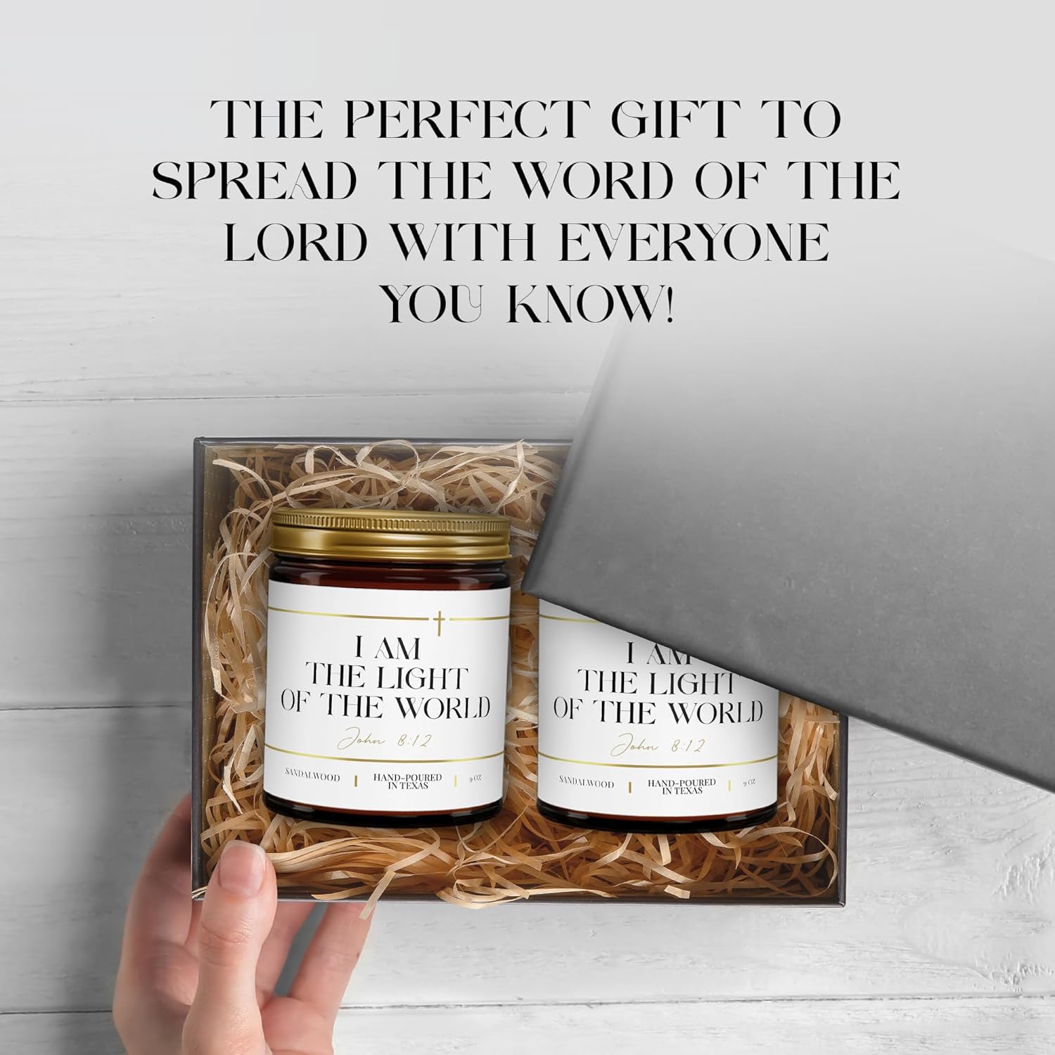 I Am The Light of The World John 812 Jar Candle