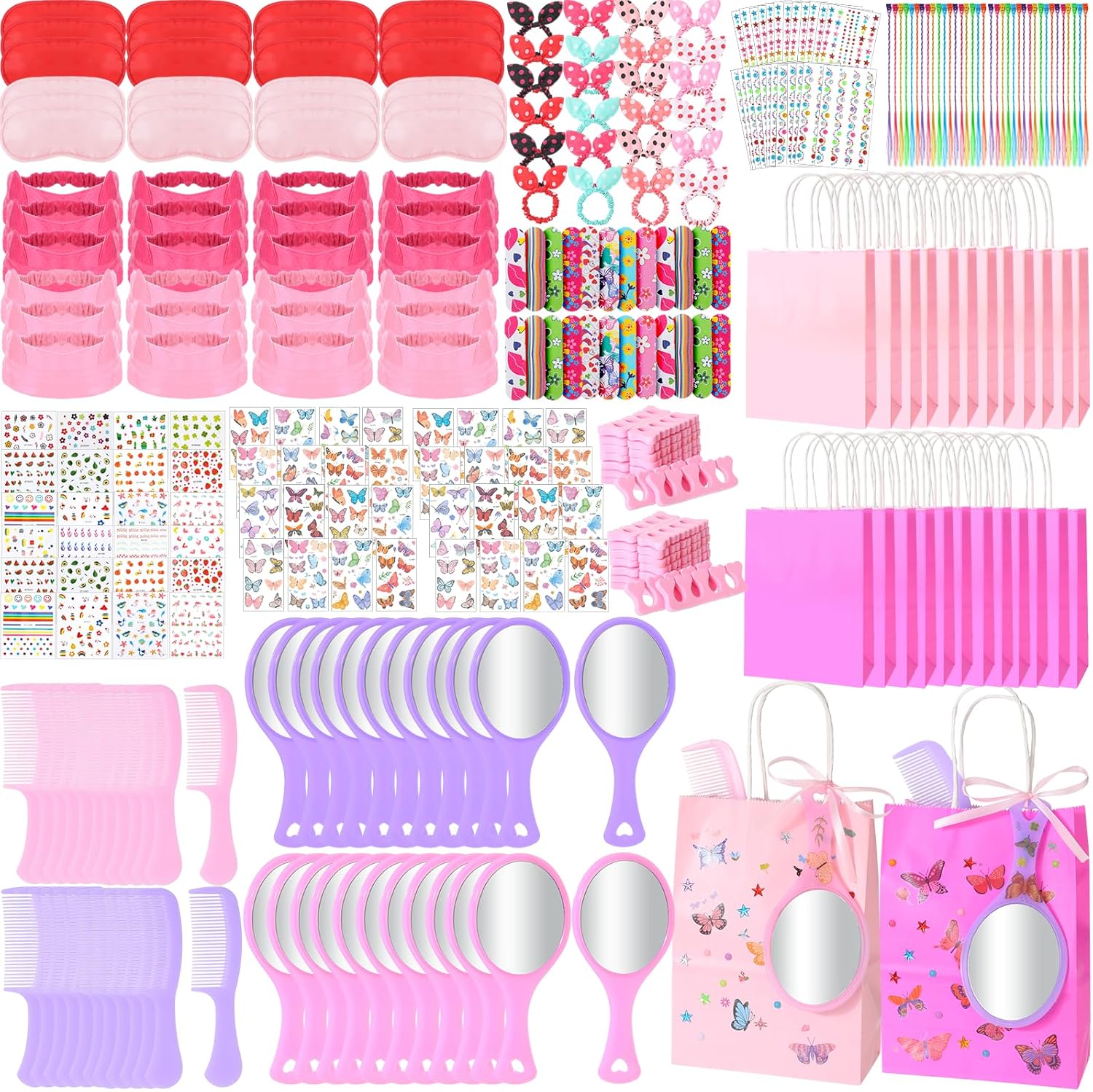 Pinkunn 264 Pcs Spa Party Supplies for Girls