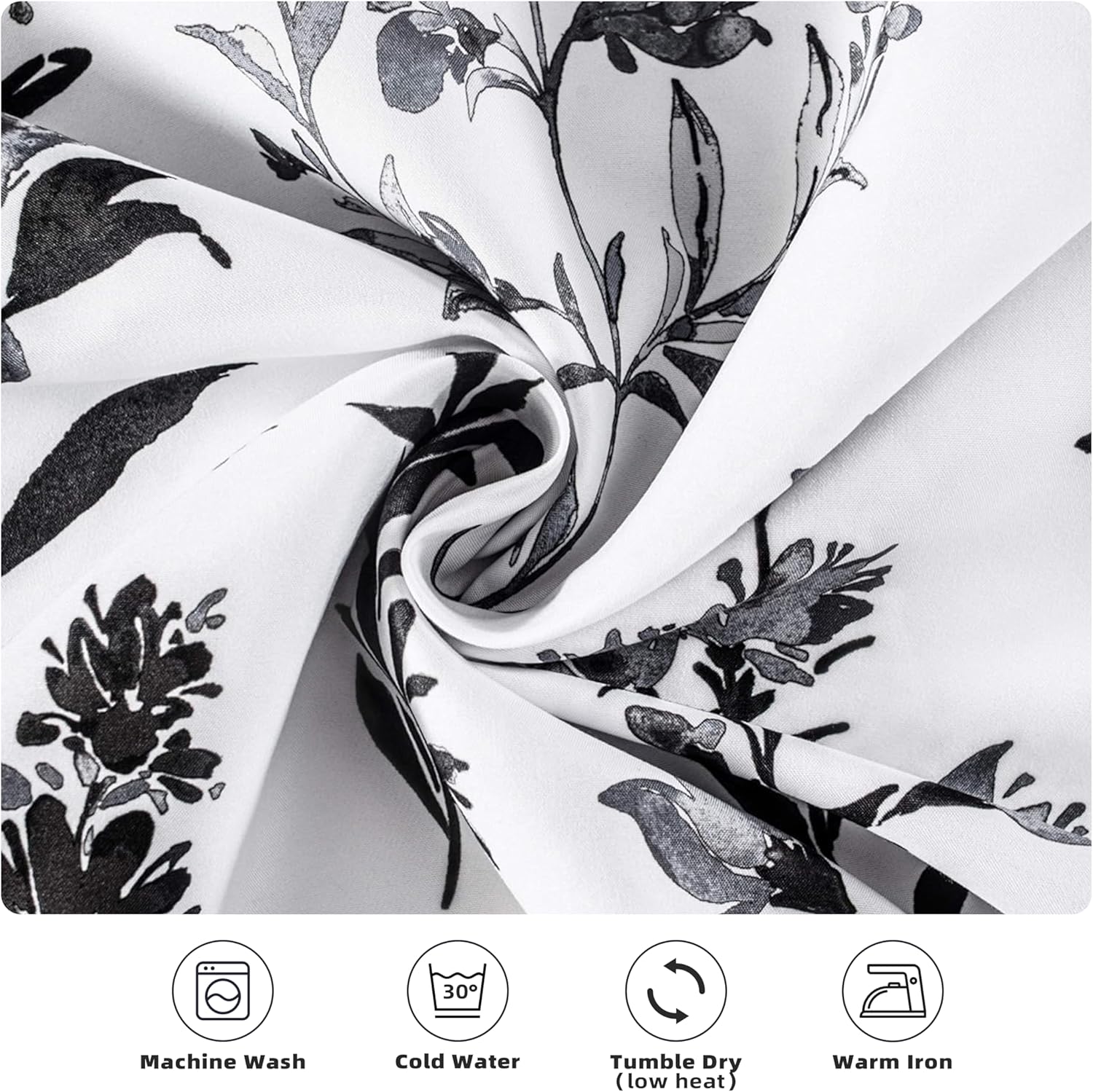 DriftAway Sylvia Floral Pattern Lined Thermal Curtains