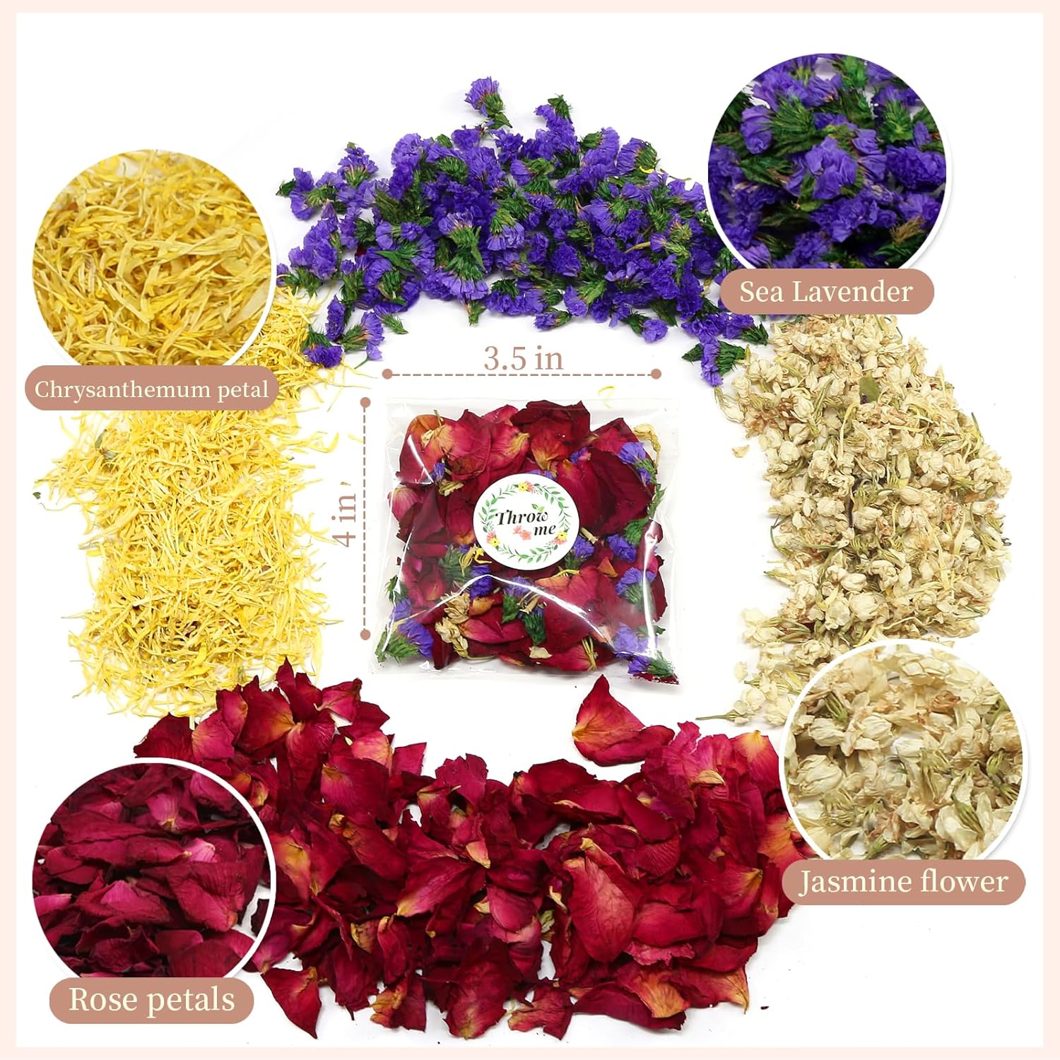 Oning 52 Pack Mix Biodegradable Confetti for Weddings and Events
