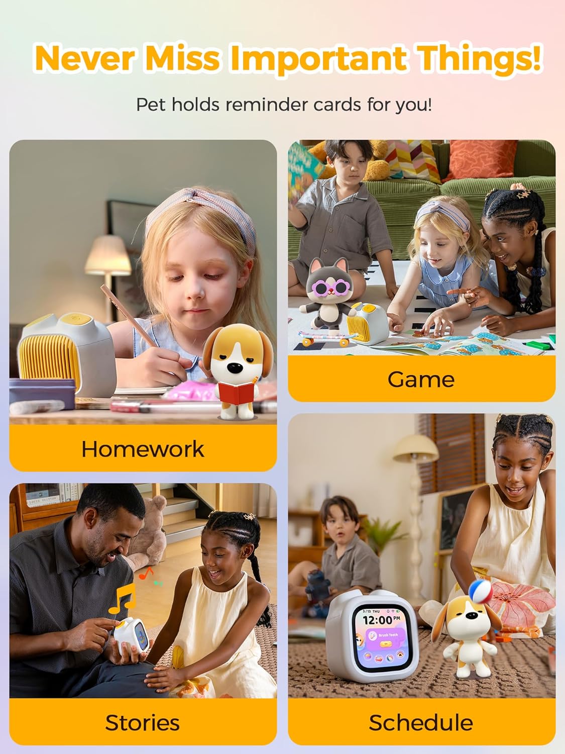 PawPal Digital Pet Alarm Clock - Sleep Trainer for Kids 3-8