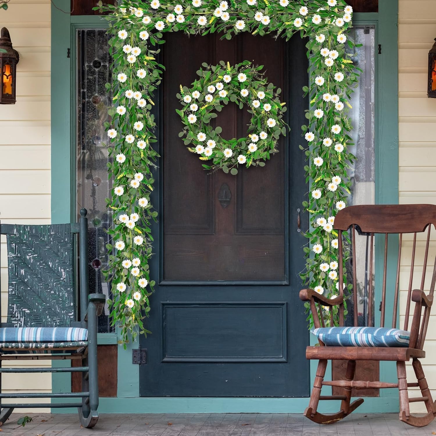 6 Ft White Flower Garland Artificial Daisy Wildflower