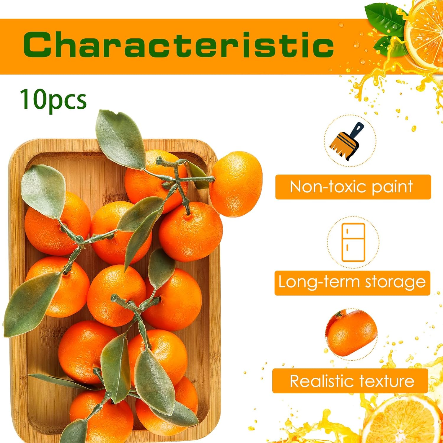 WILLBOND Artificial Mini Orange Decor Set of 30