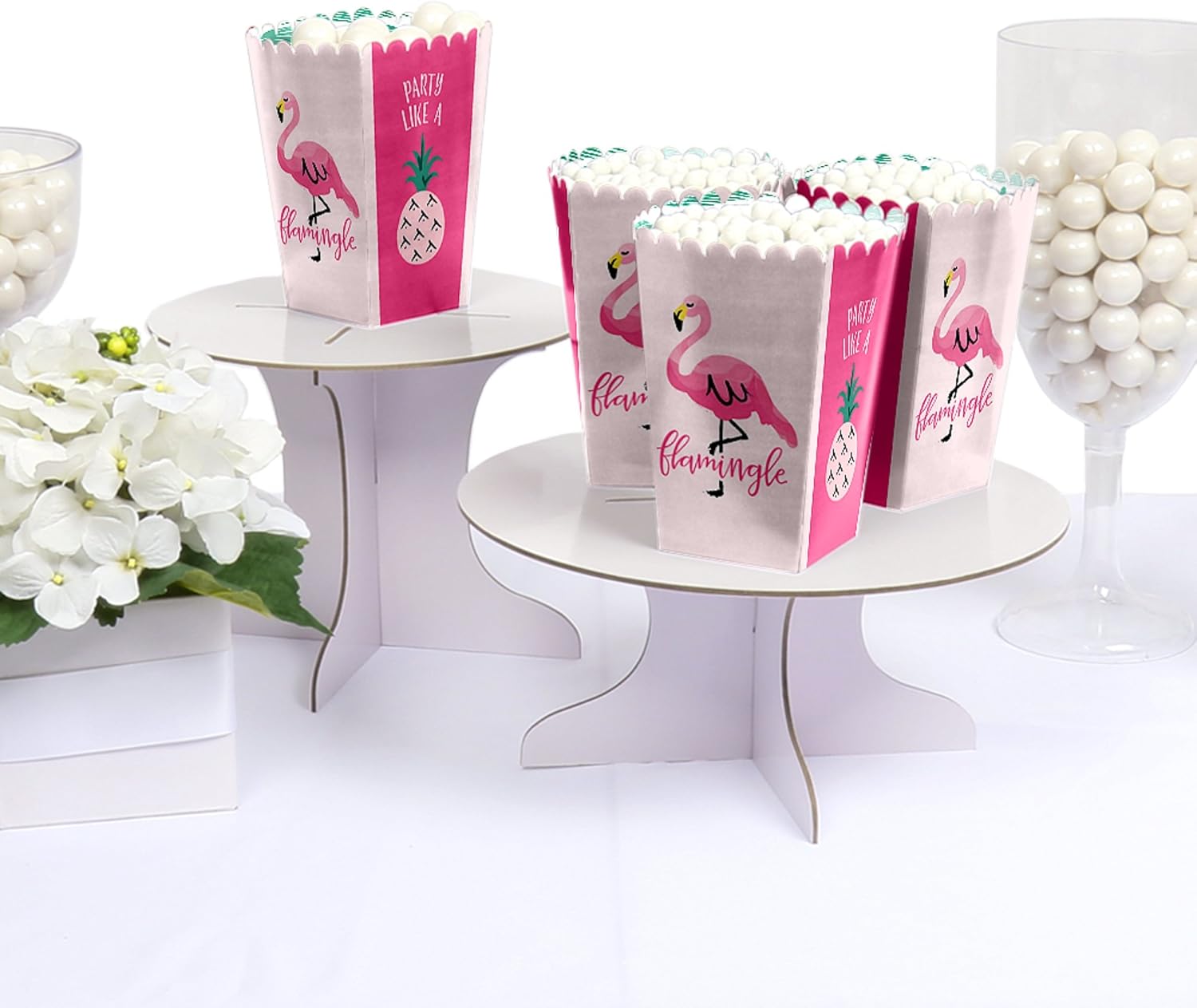 Big Dot of Happiness Pink Flamingo Party Favor Box Set 12