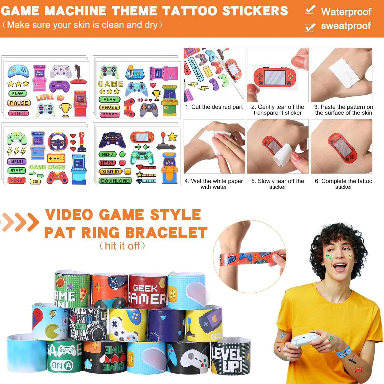 212 Pcs Gamer Party Favors Multi-Item Gift Pack