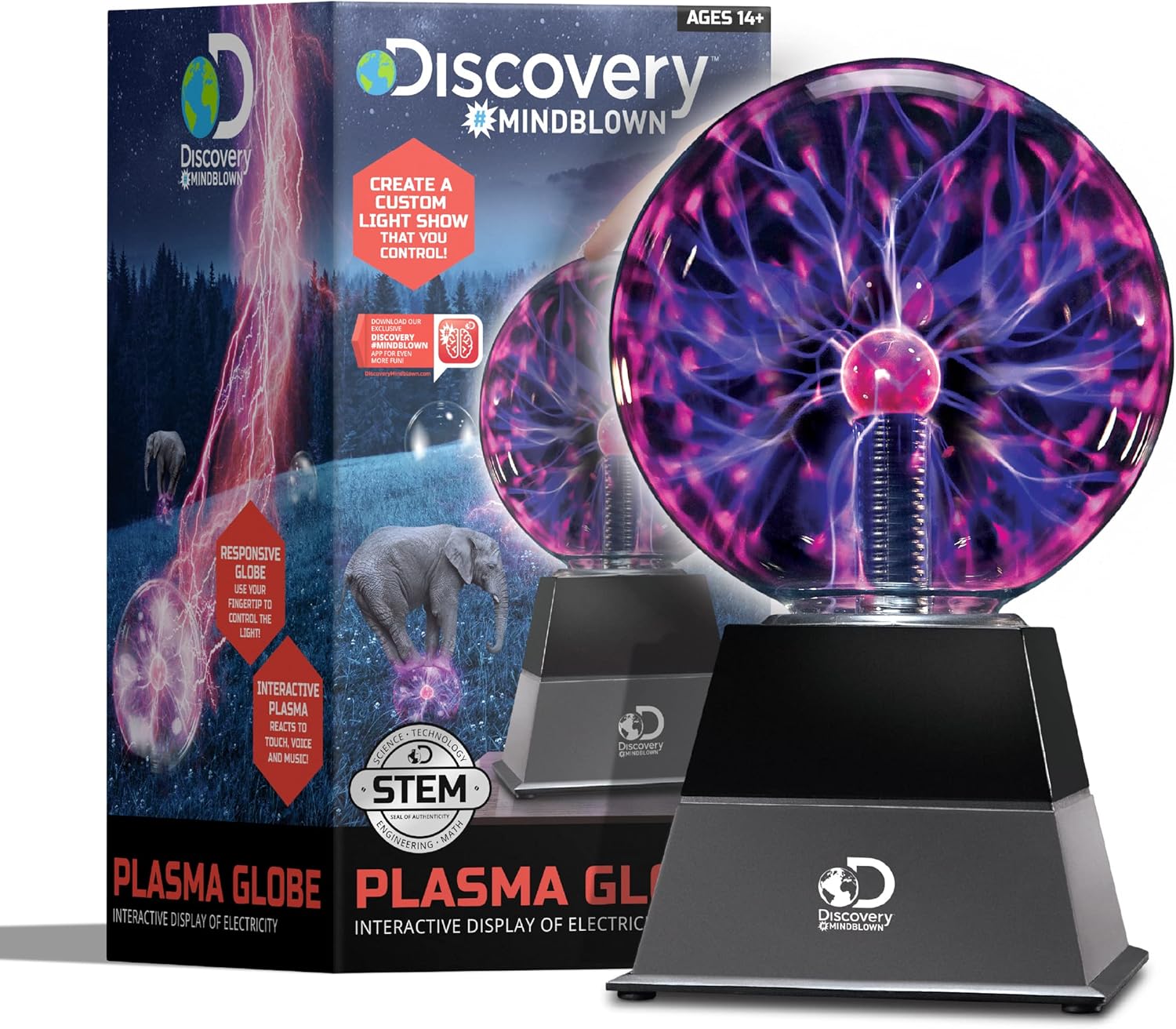 Discovery Kids Plasma Globe Lamp Touch and Sound Sensitive
