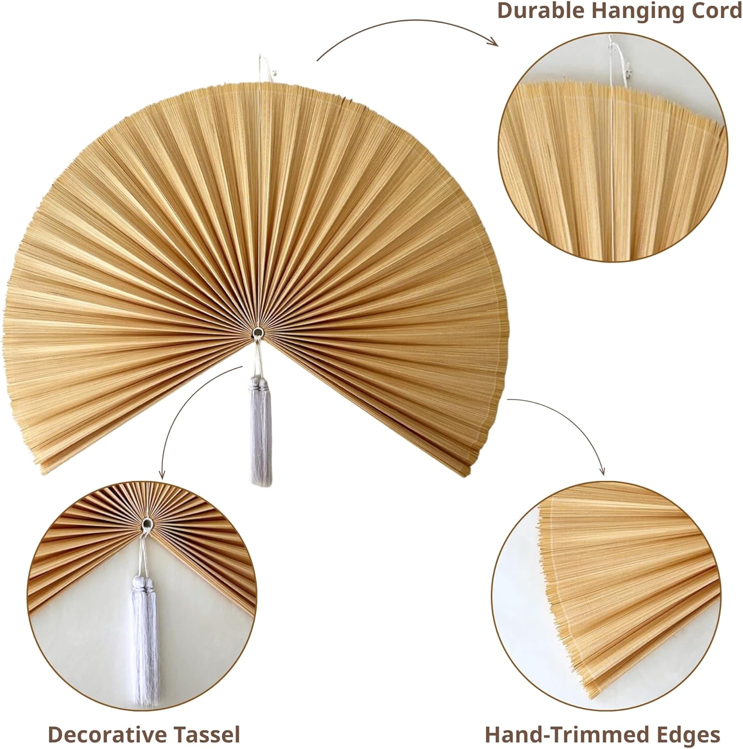 ChumDecor Japanese Giant Fan Wall Art 48 Inch