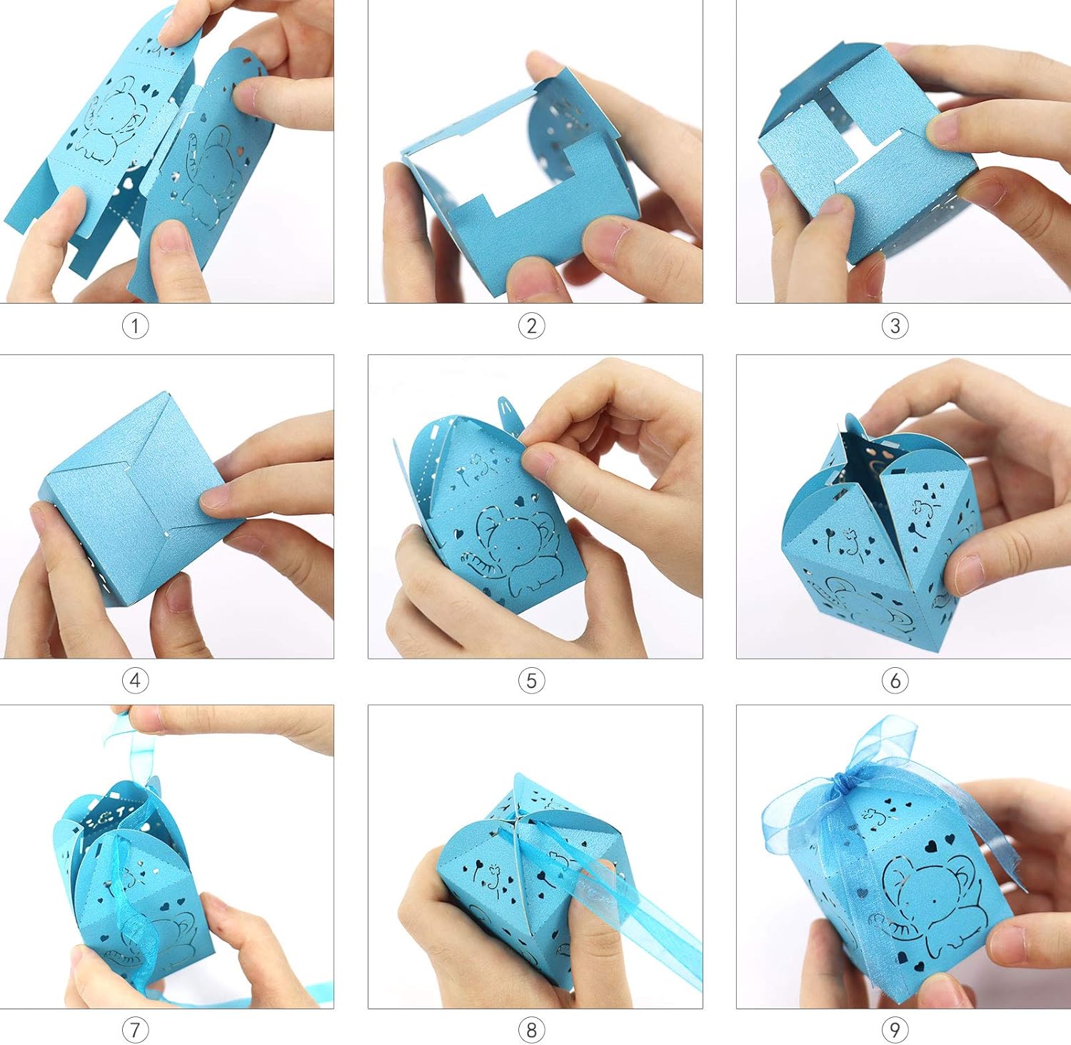 Kslong Baby Shower Favor Boxes 50Pcs