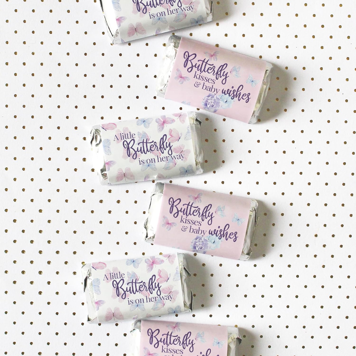 Butterfly Girl Baby Shower Stickers 42 Count