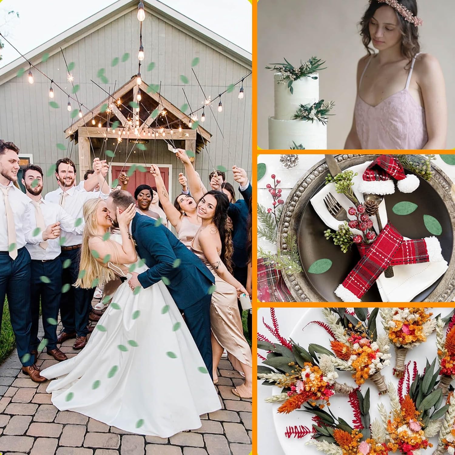 Koceko 3500 Preserved Eucalyptus Leaves - Natural Biodegradable Confetti for Events