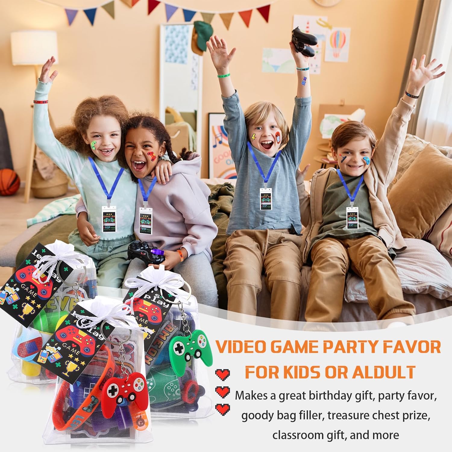 212 Pcs Gamer Party Favors Multi-Item Gift Pack