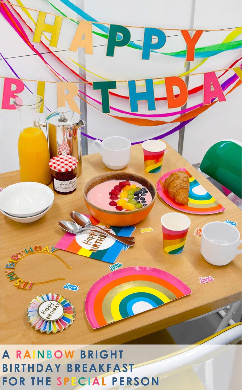 Talking Tables Rainbow Shaped Napkins Pack of 16 Gold