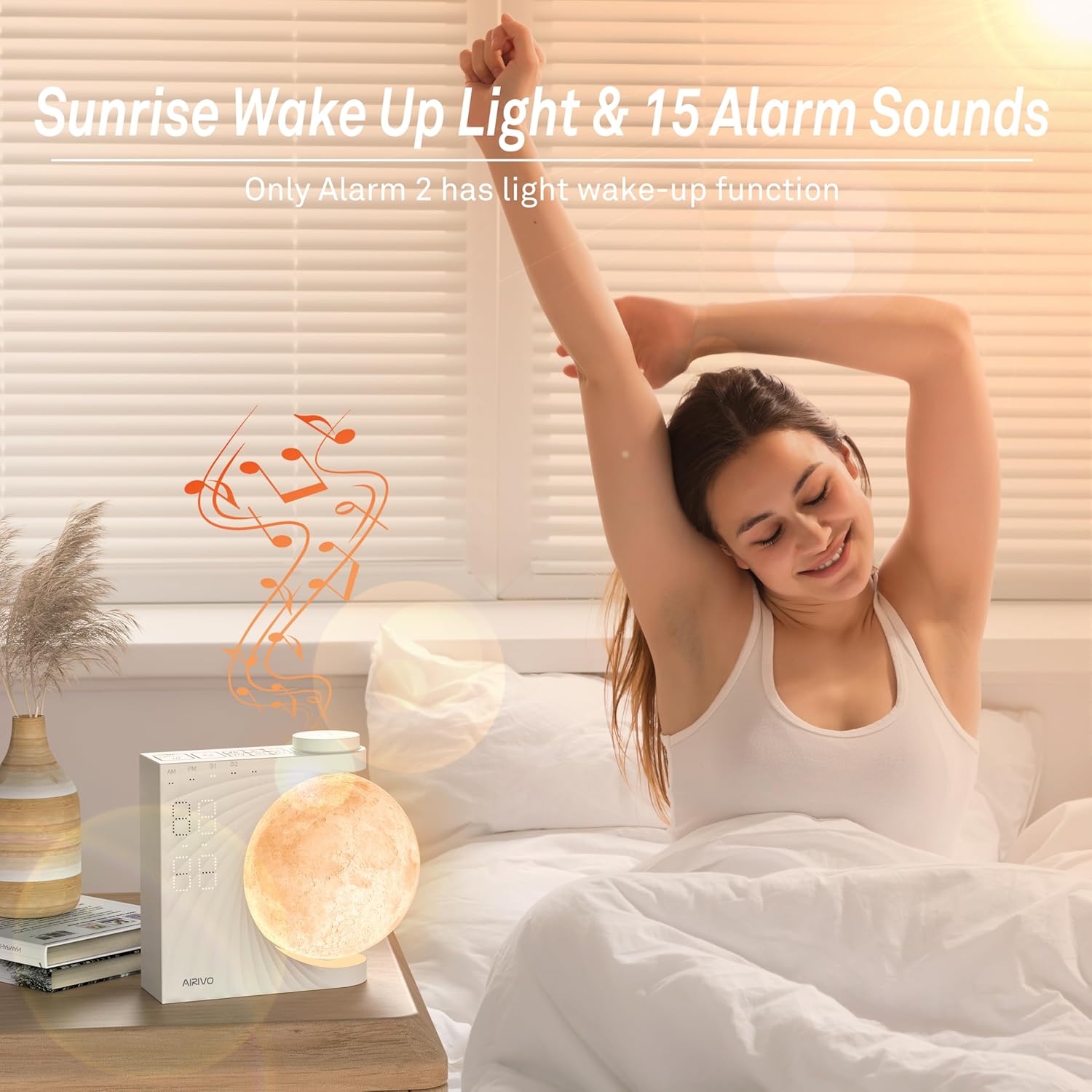 Airivo Sunrise Alarm Clock with Moon Light
