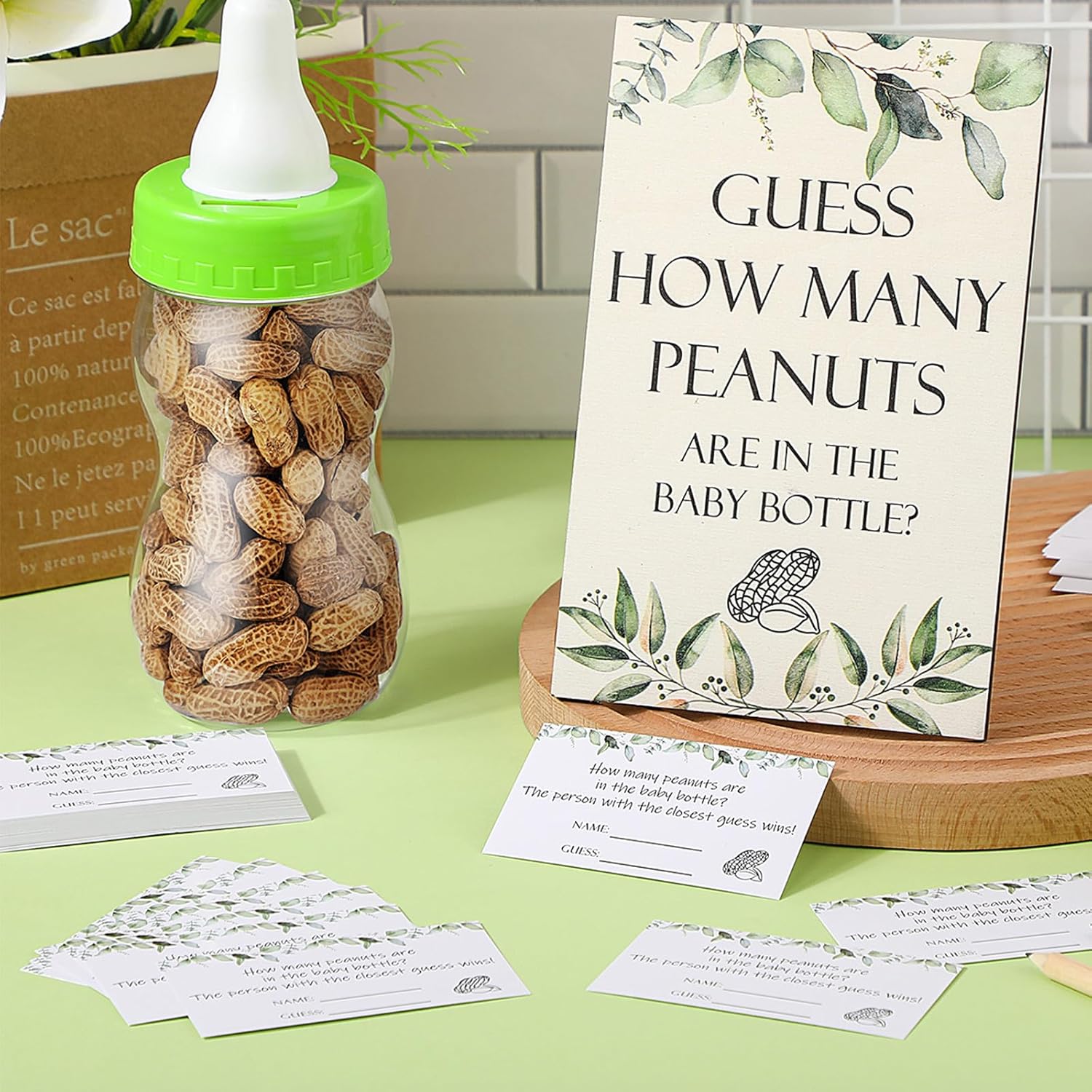 Colarr 122 Pcs Baby Shower Guess Game Set
