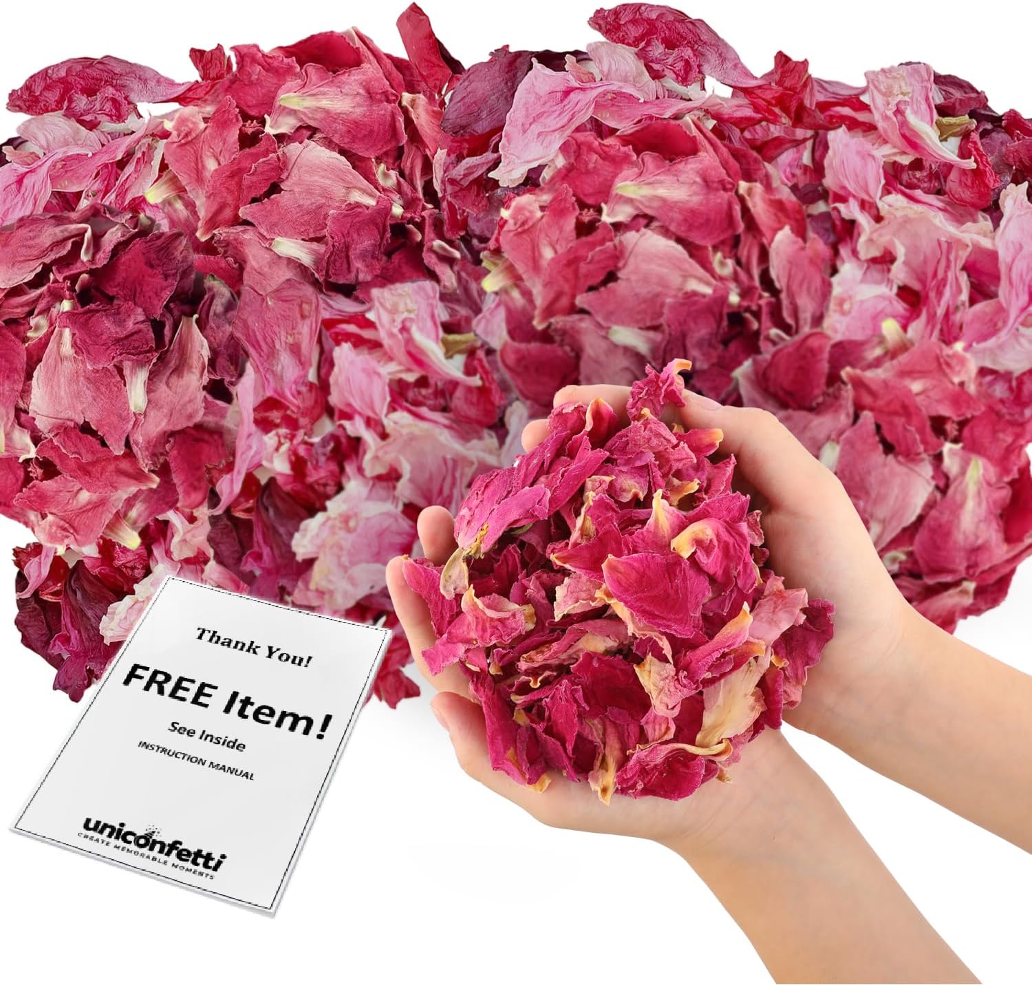 Dried Red Peony Confetti - Biodegradable Wedding Decor