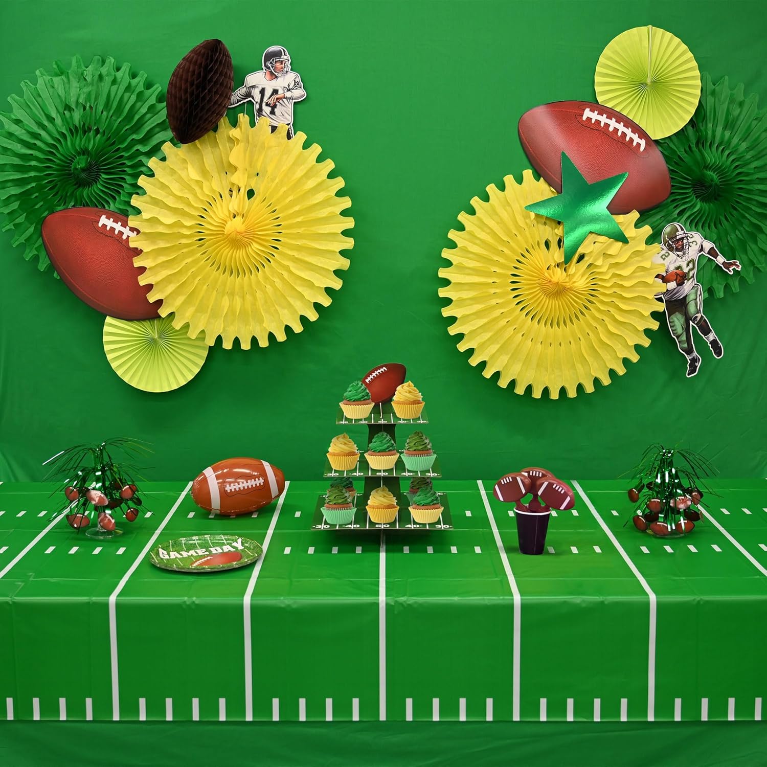 Beistle Football Table Covers 54 x 108 2 Pieces
