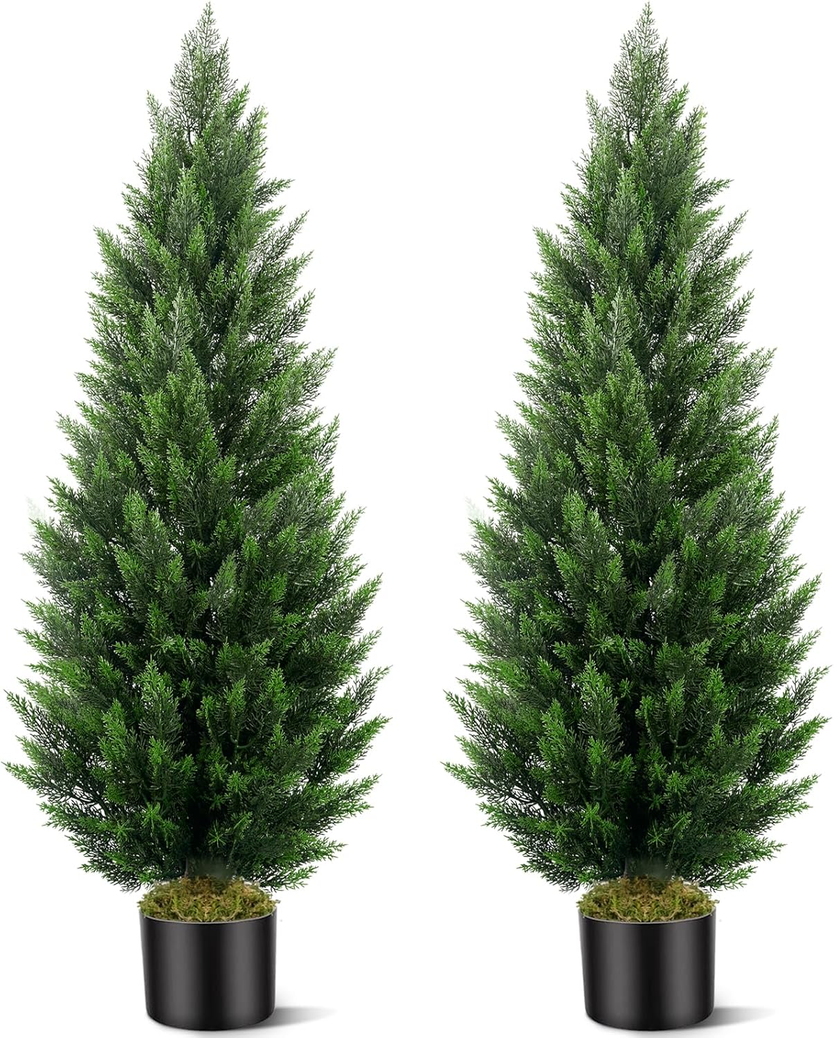 Realistic Artificial Cedar Topiary Trees 5FT 2 Sets