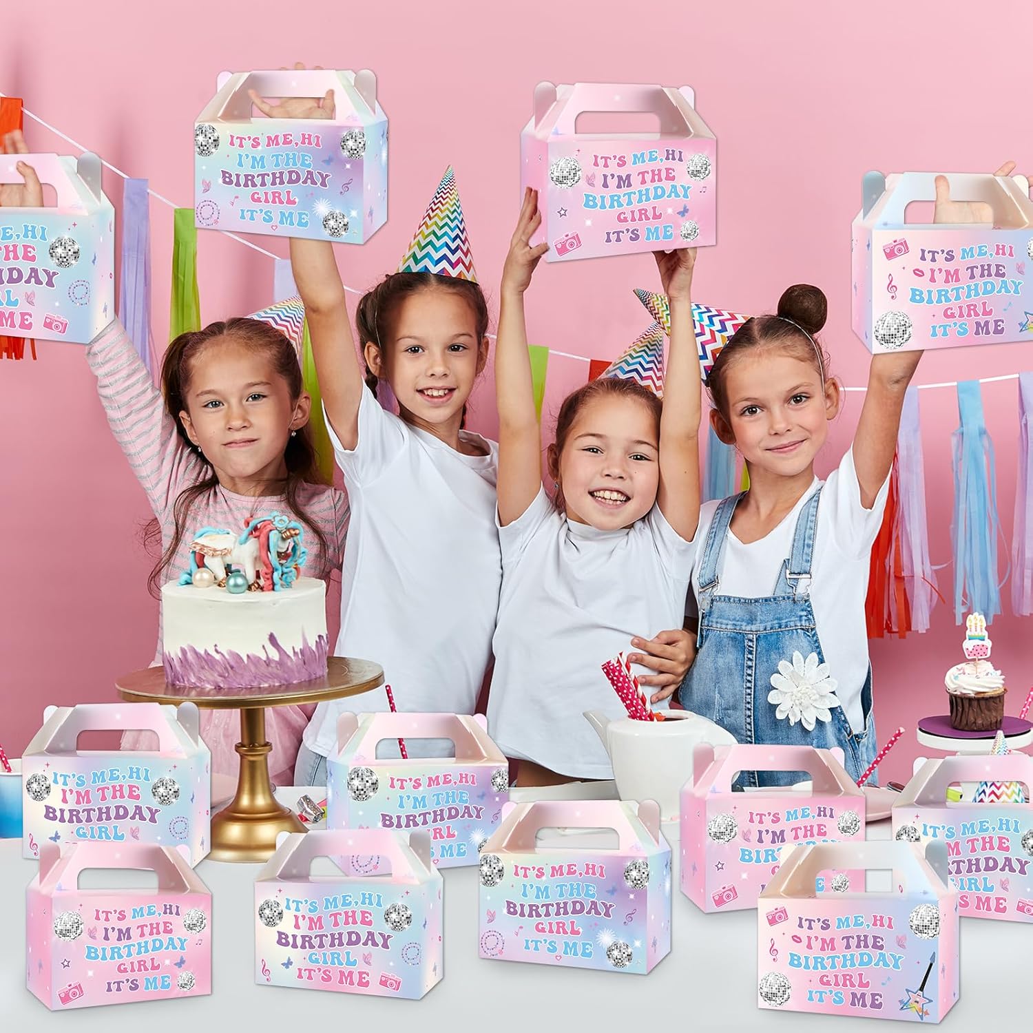 12 Pcs Im The Birthday Party Favor Boxes with Handle