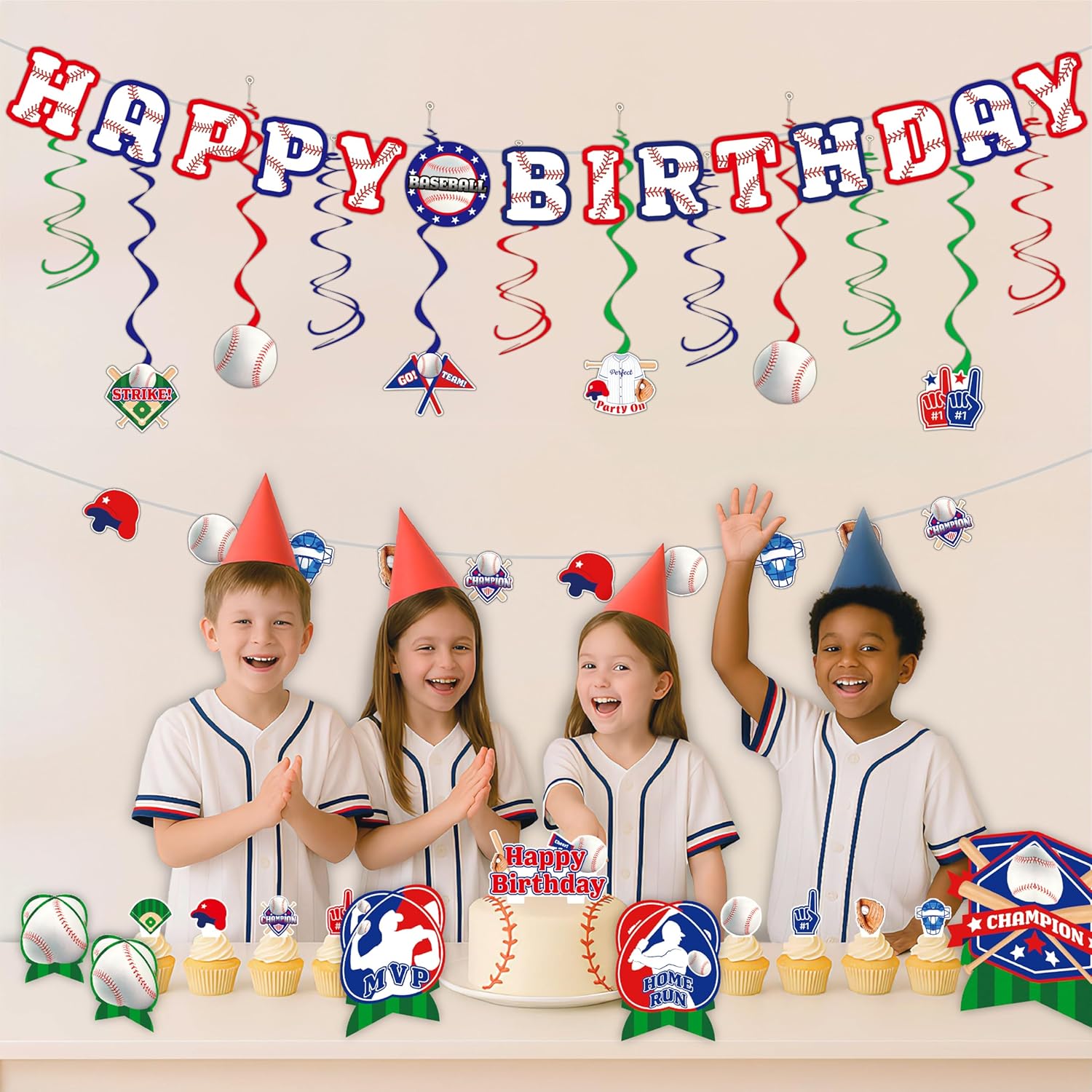 36PCS Baseball Party Decorations Kit