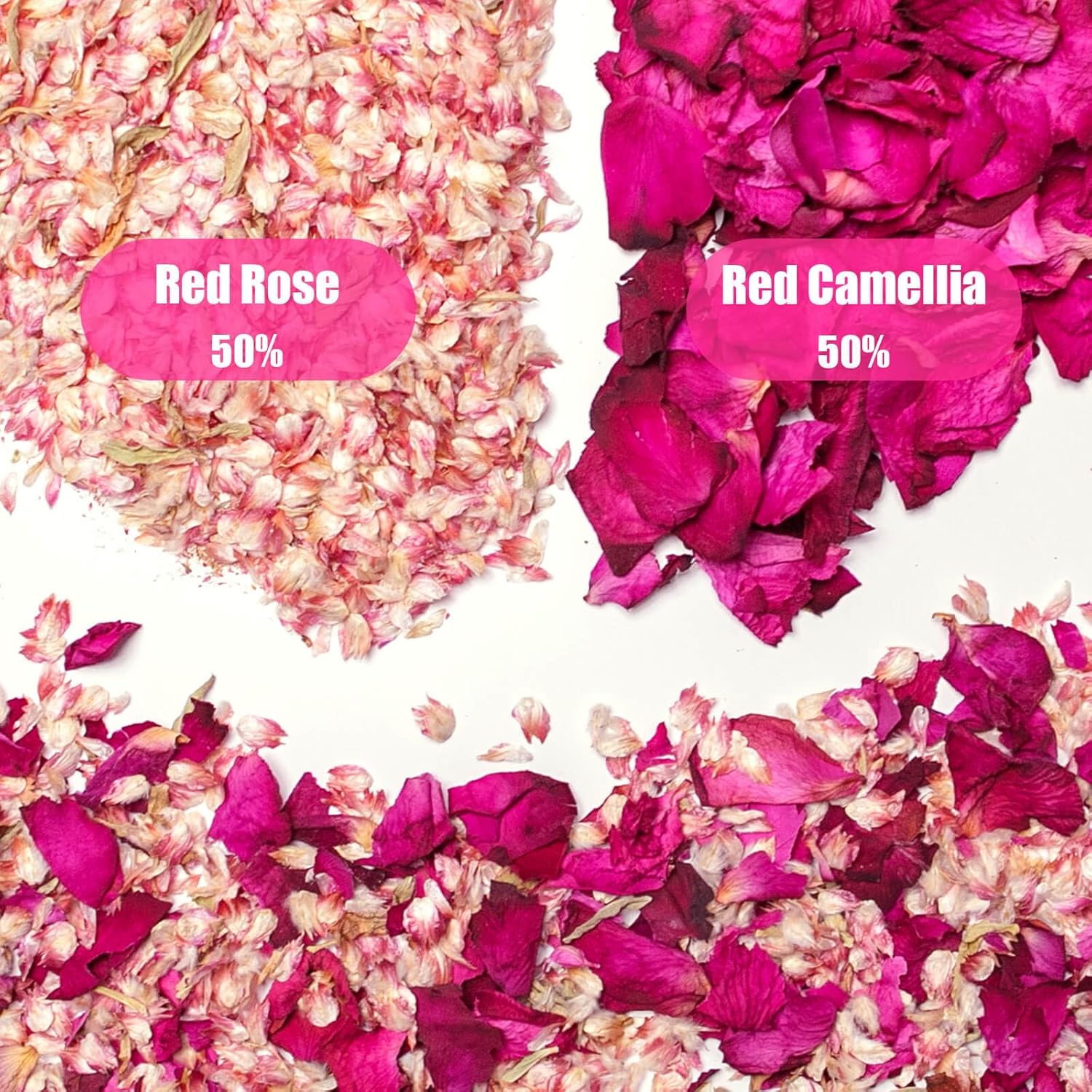 50 Pack Dried Rose Petals Biodegradable Confetti Wedding Decor