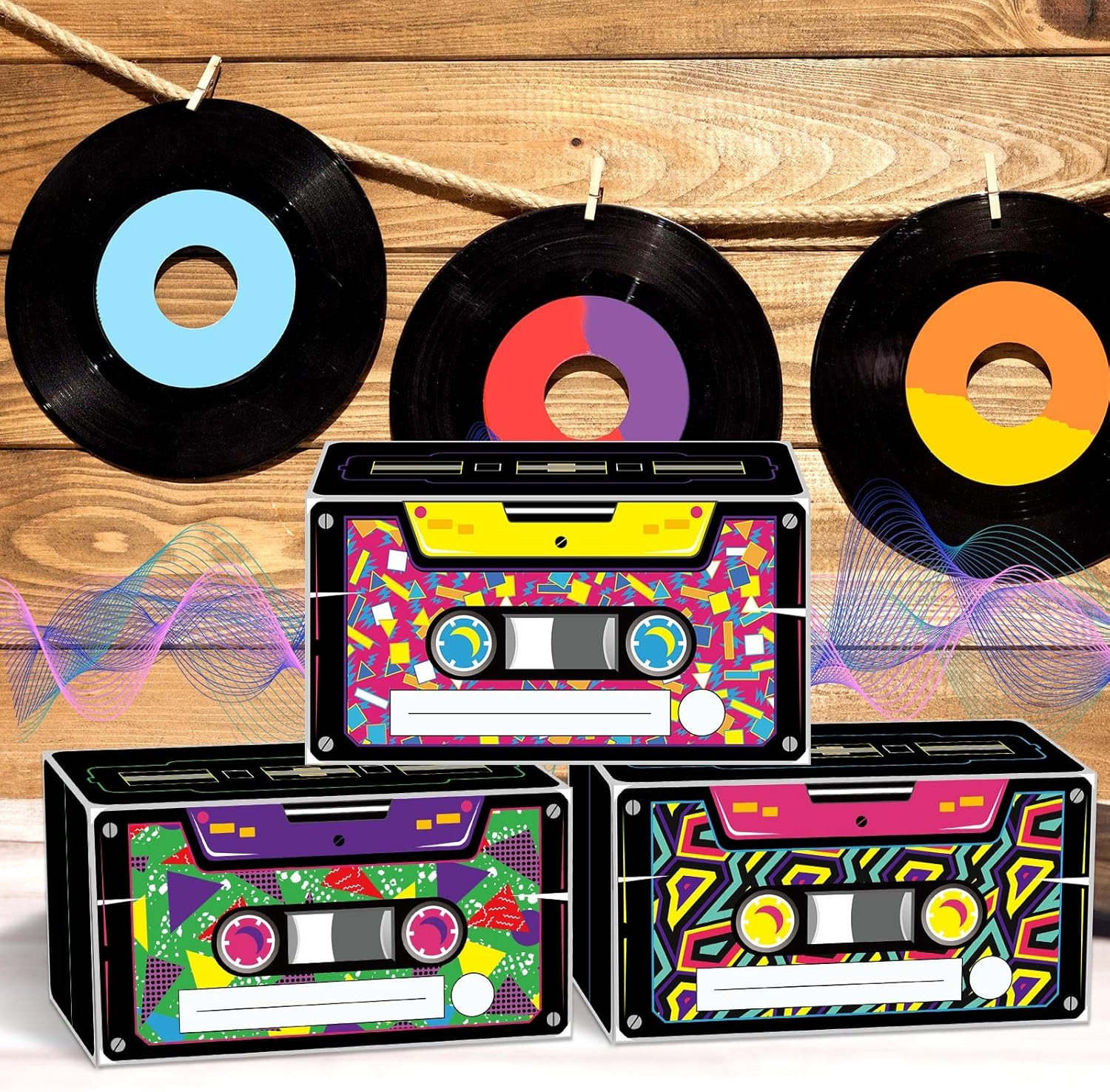 Funrous 12 Pcs 80s 90s Retro Radio Gift Boxes