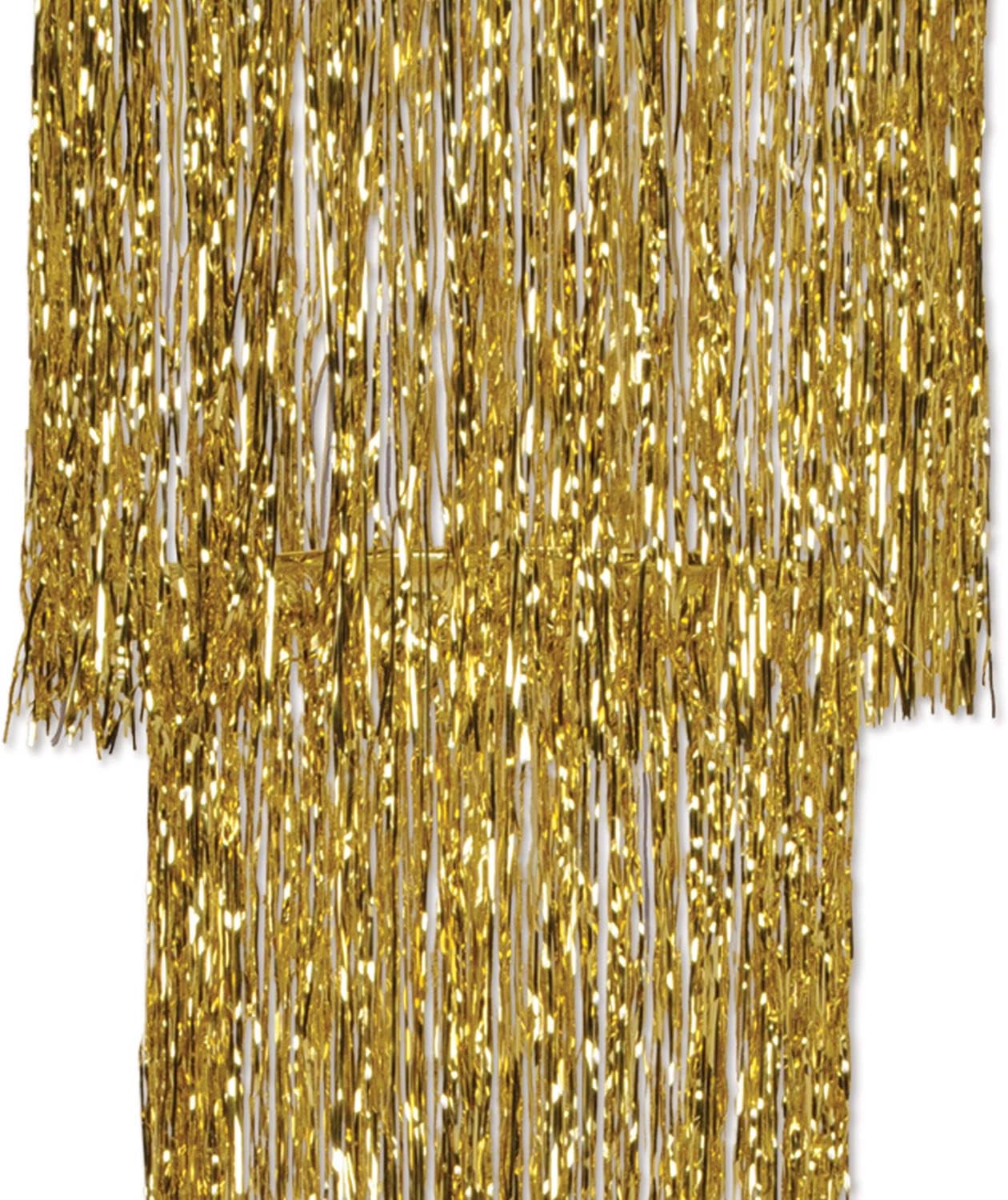 Beistle Gold 3-Tier Shimmering Chandeliers Pack of 2