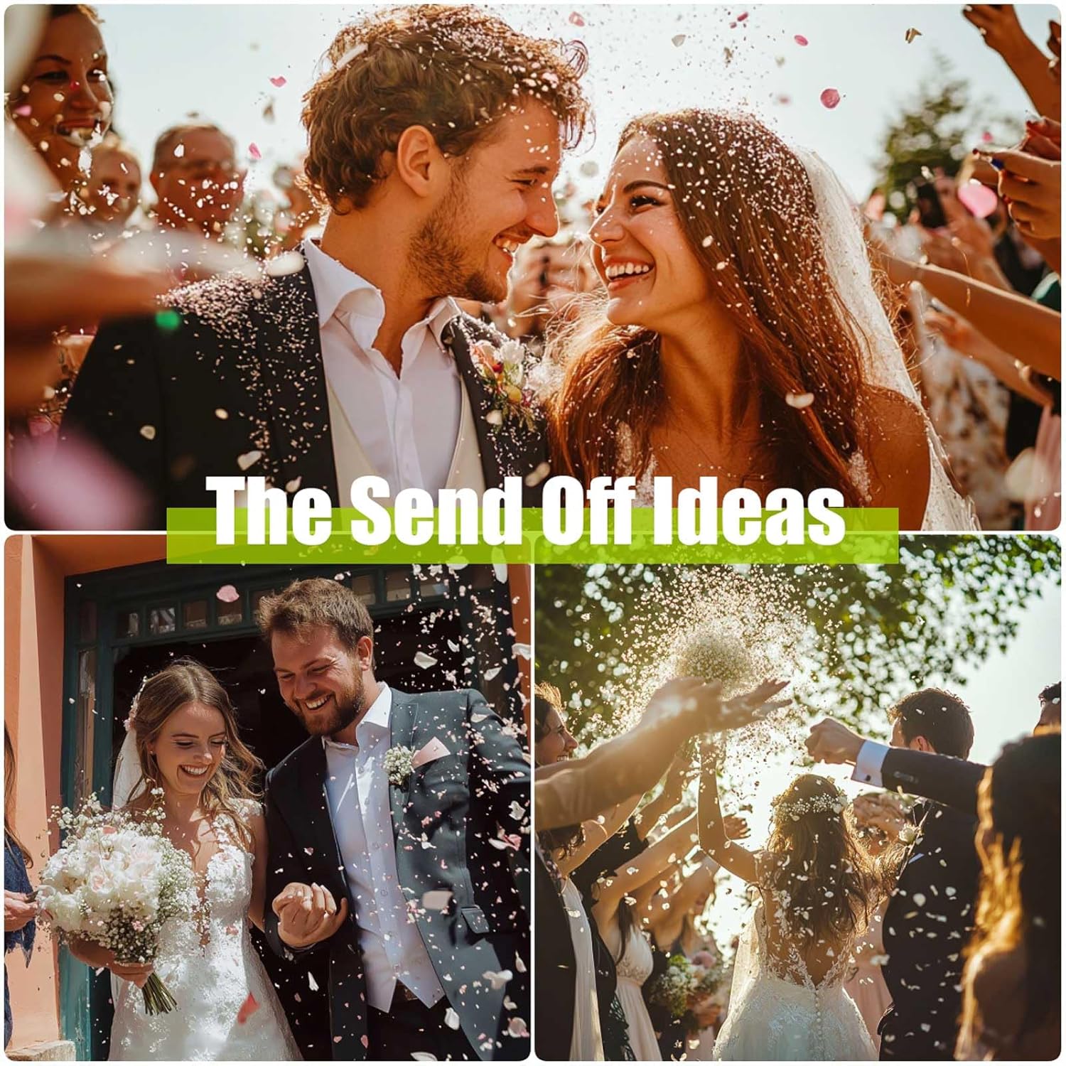 Oning 50 Pack Biodegradable Flower Petals Confetti