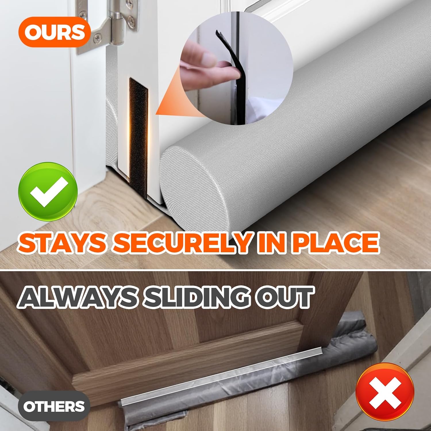 Holikme Adjustable Door Sweep Draft Stopper