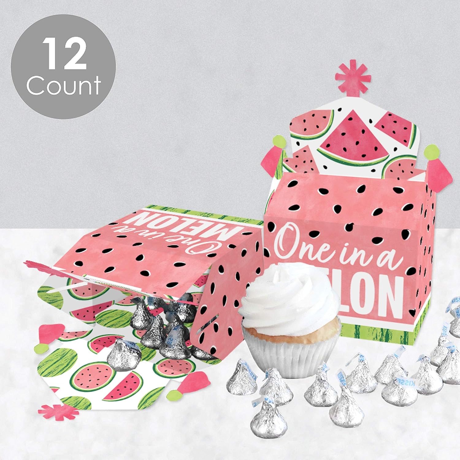 Big Dot of Happiness Sweet Watermelon Treat Box Set of 12