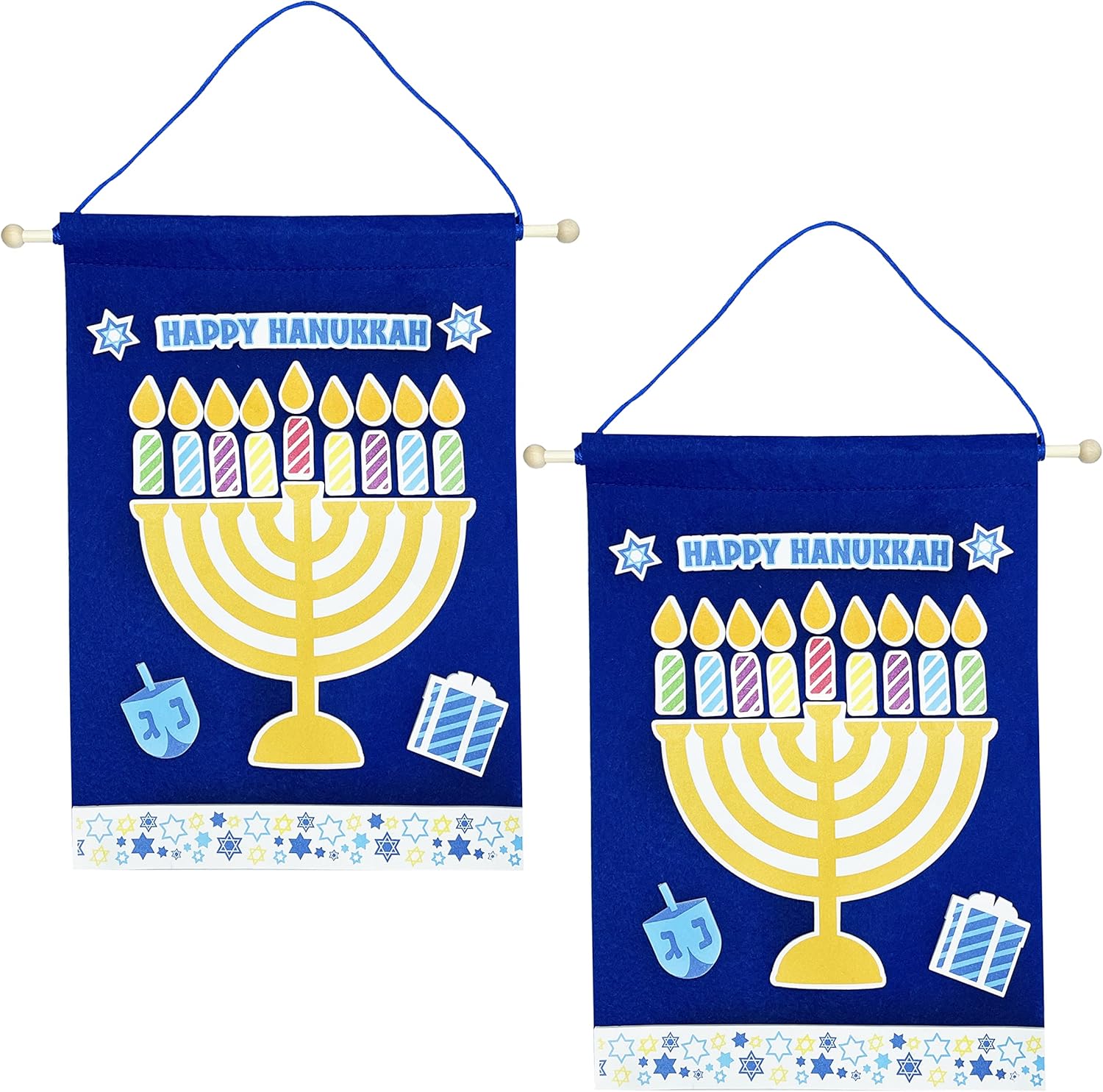 The Dreidel Company Hanukkah Banner Craft Kit 2 Pack