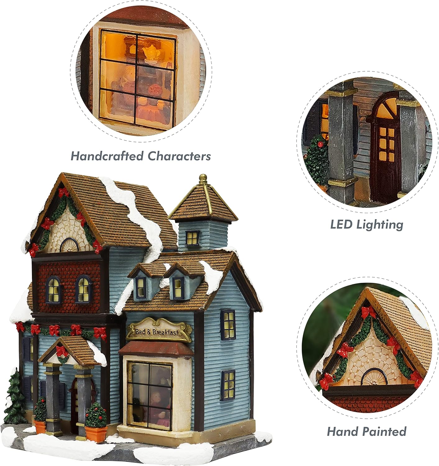 Moments In Time Christmas Village Building with LED Lights