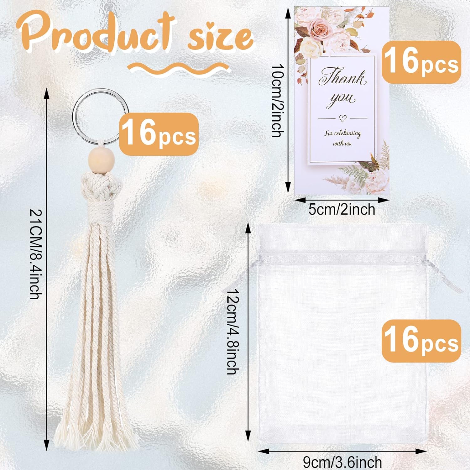 Giegxin 48 Pcs Boho Party Favor Keychains