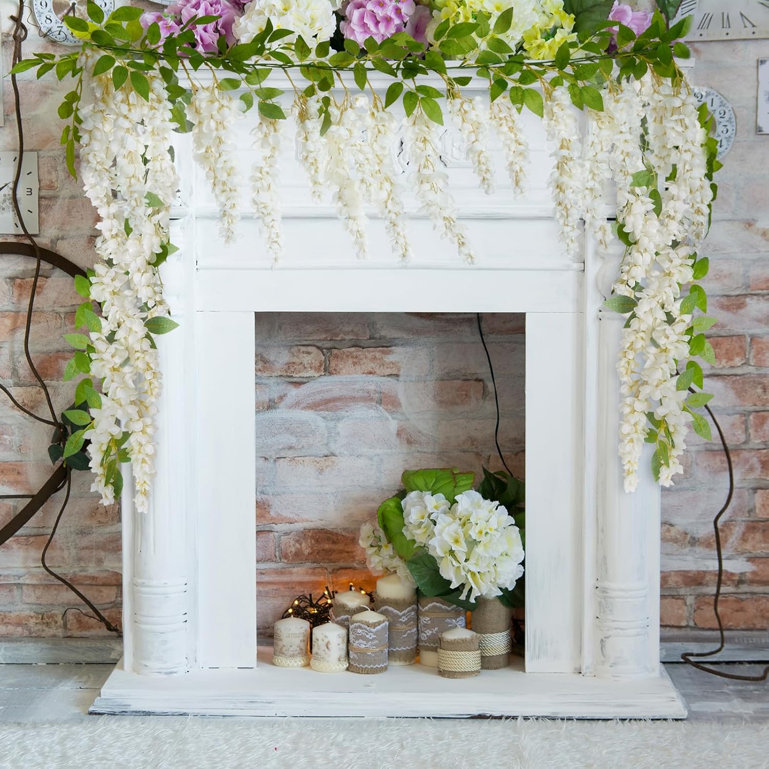 Wisteria Hanging Flowers Garland Wedding Decor
